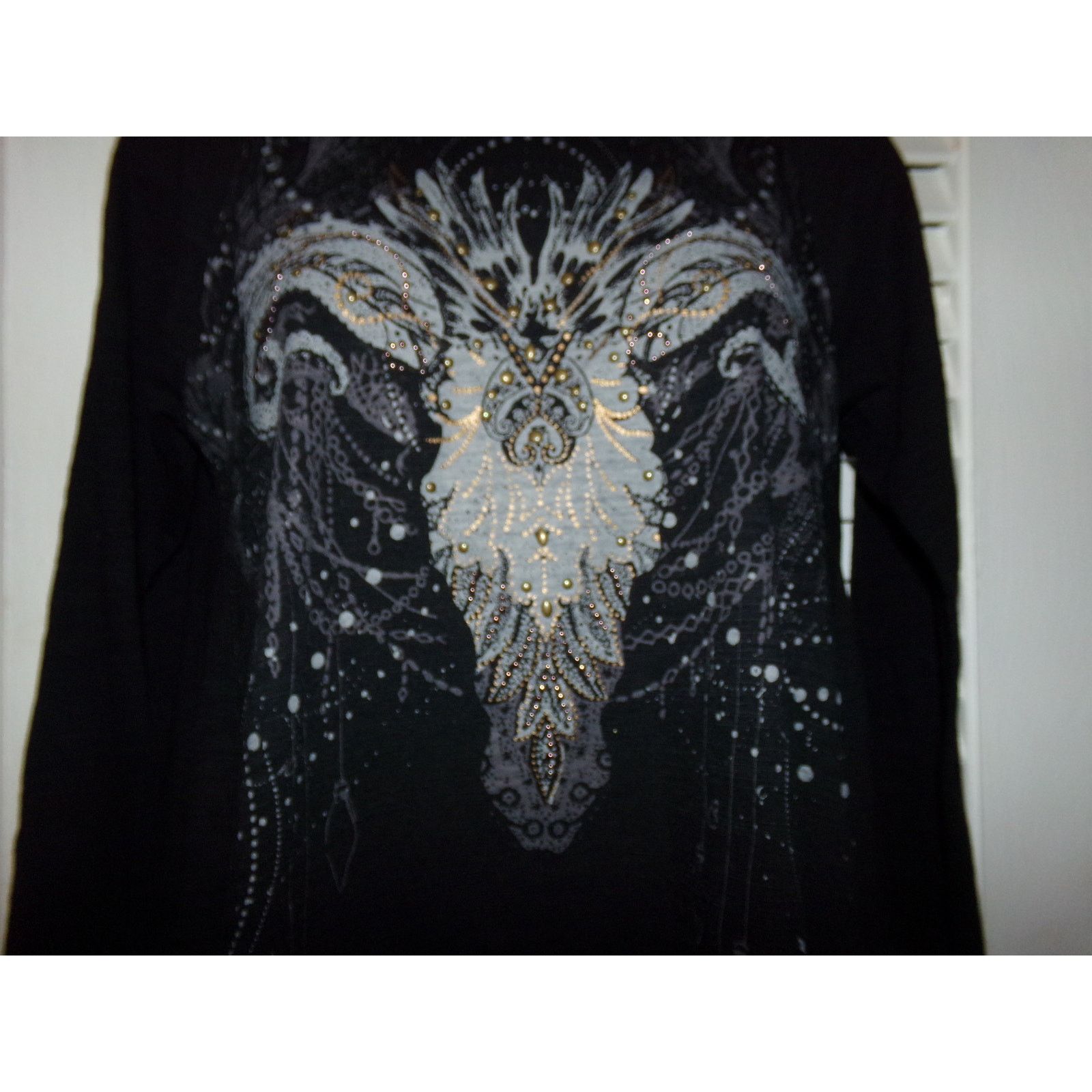 Miss Me Miss Me black high low embellished top S Excellent Size S / US 4 / IT 40 - 2 Thumbnail
