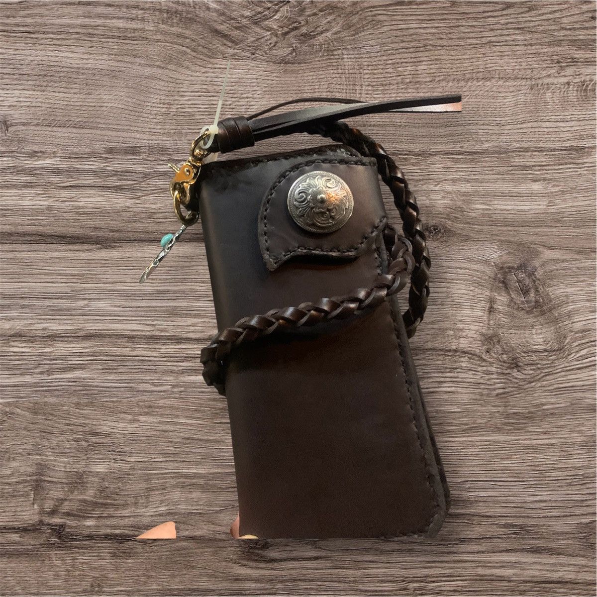 Handmade Leather wallet - redmoon wallet Size ONE SIZE - 9 Thumbnail