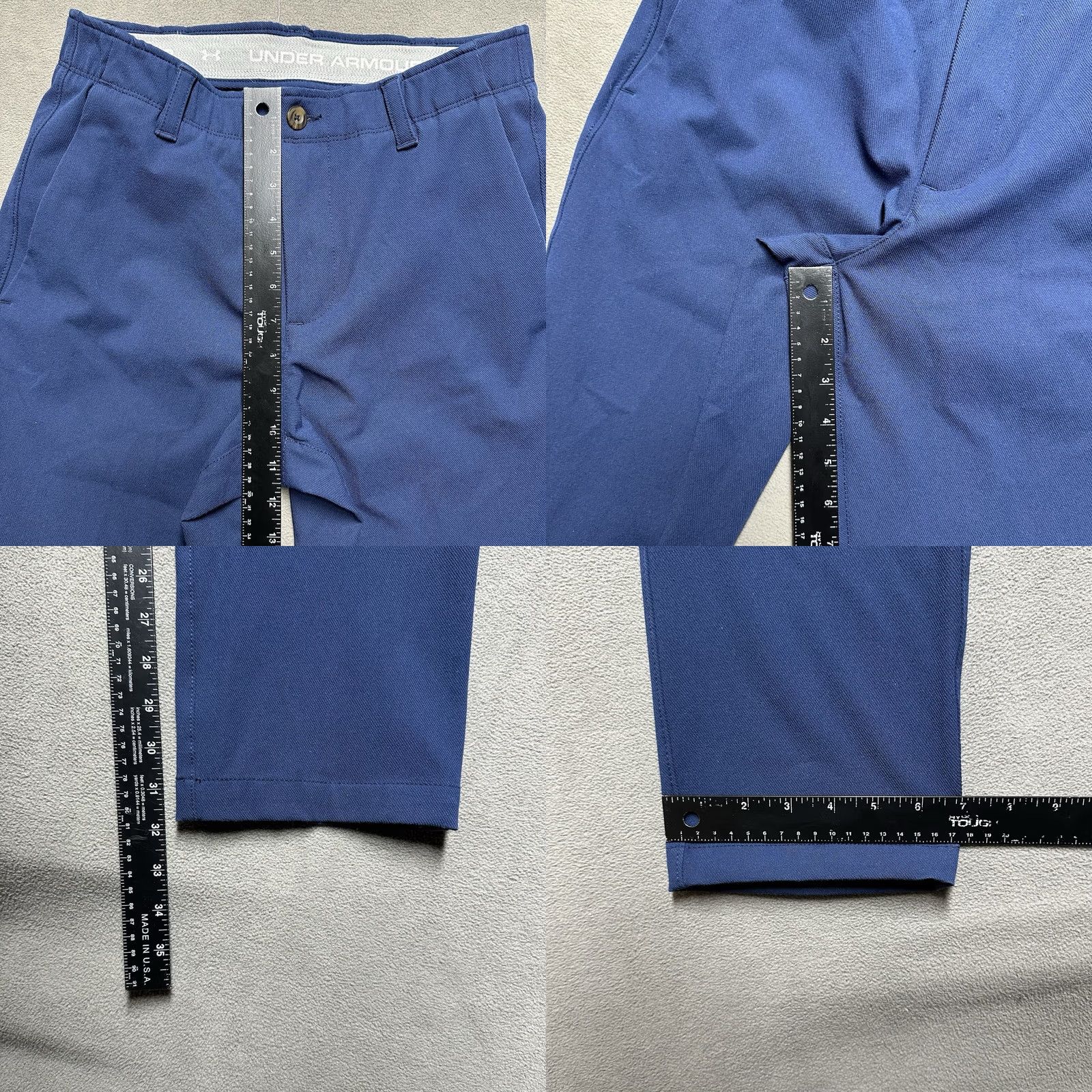 Under Armour Under Armour Pants Mens 30x32 Blue Golf Chino Wool Blend Straight Cold Gear Size US 29 - 9 Thumbnail