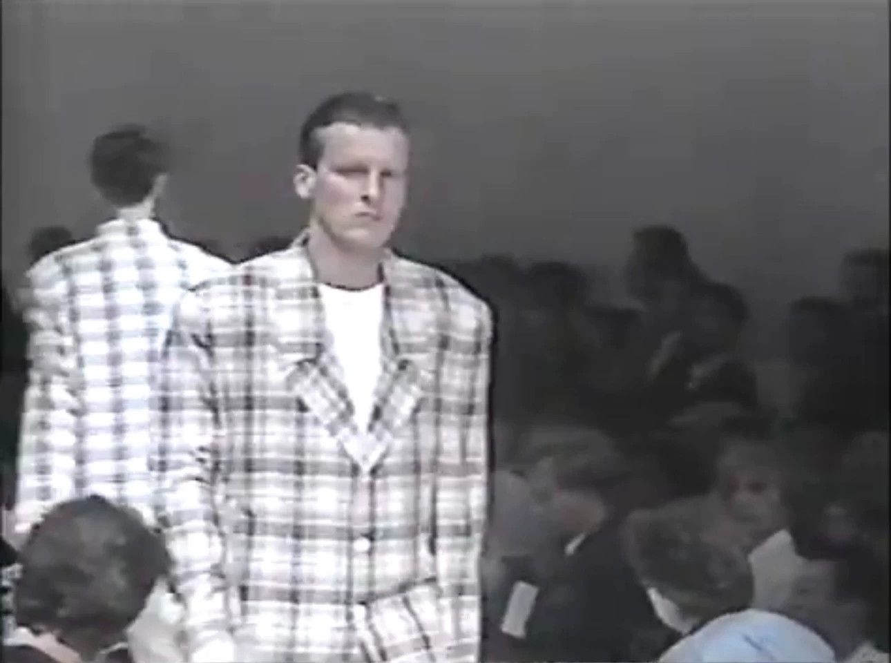 Comme des Garcons CDG 87SS Silk Ivory Gray Gradient Check Jacket Size US M / EU 48-50 / 2 - 9 Thumbnail