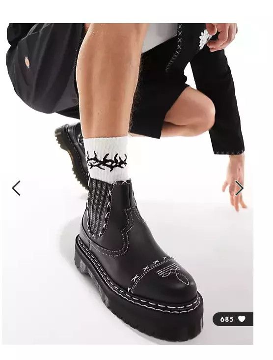 Dr. Martens 2976 GOTHIC AMERICANA PLATFORM CHELSEA Size US 5 / EU 37 - 9 Thumbnail