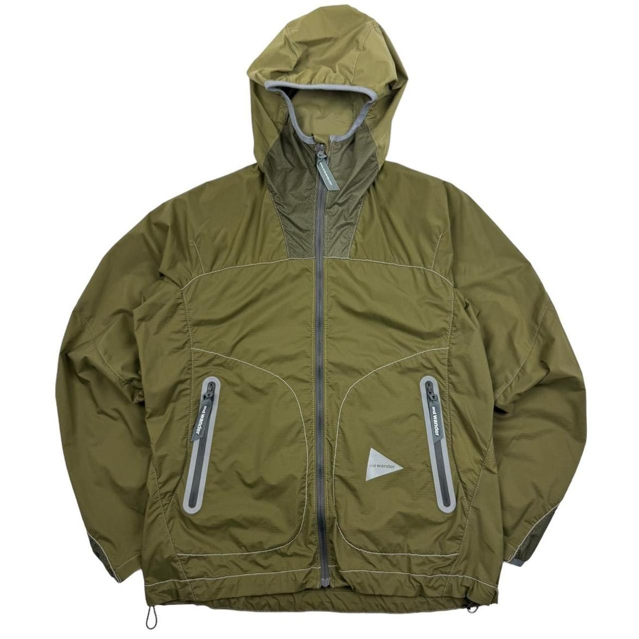 image of And Wander Lightweight Jacket in Khaki, Men's (Size Small)