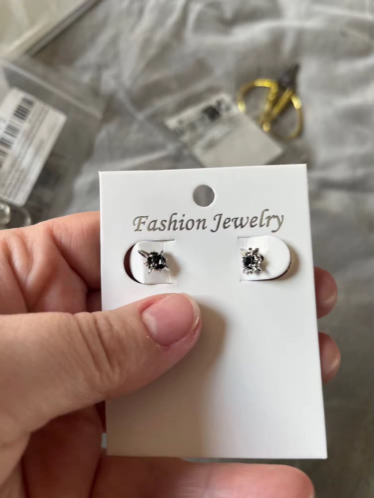 Jewelry CZ Star Stud Earrings for Men Women Size ONE SIZE - 2 Thumbnail