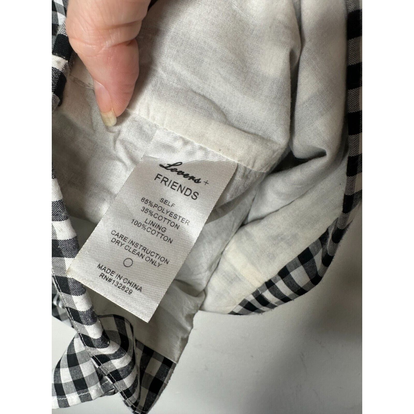Other LOVERS + Friends Lisa Gingham Black White Check Mini Skirt L Size 36" / US 14 / IT 50 - 4 Thumbnail