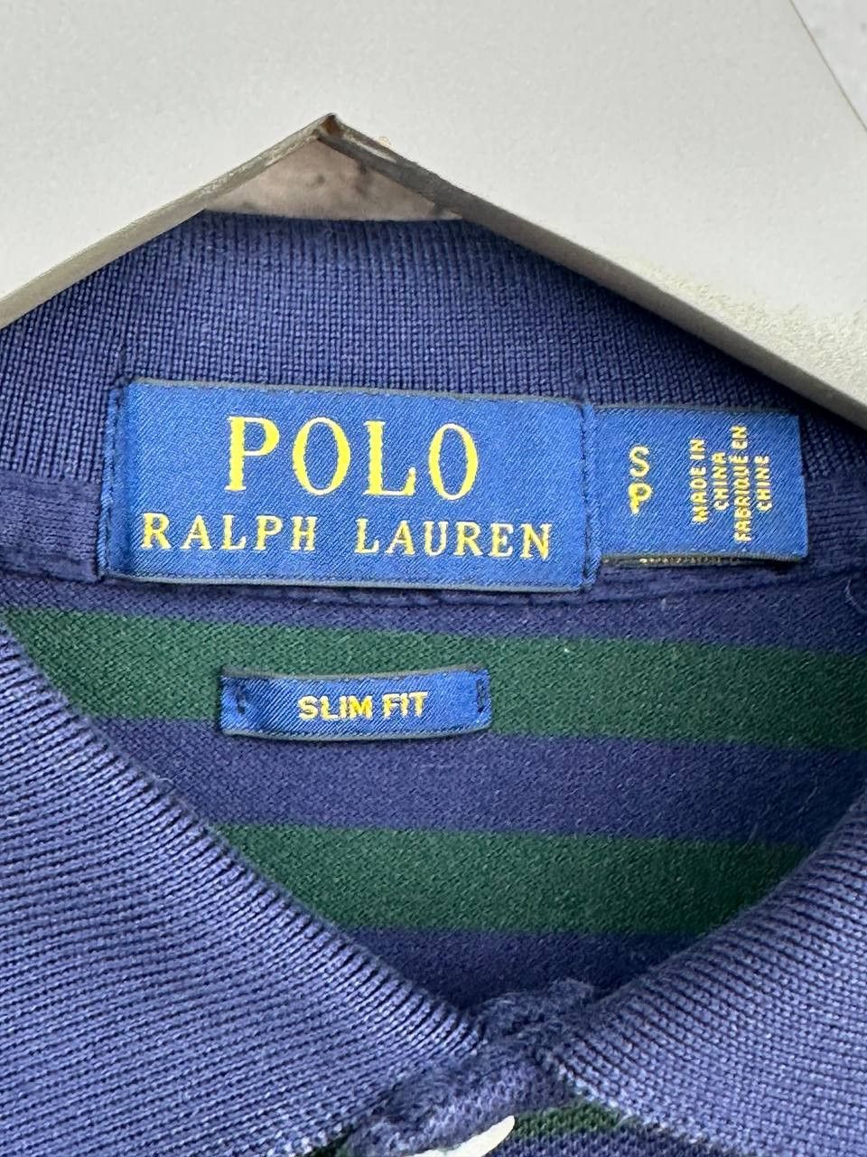 Polo Ralph Lauren Polo Ralph Lauren Polo Shirt Striped SS Green/Navy Slim Fit Size US S / EU 44-46 / 1 - 8 Thumbnail