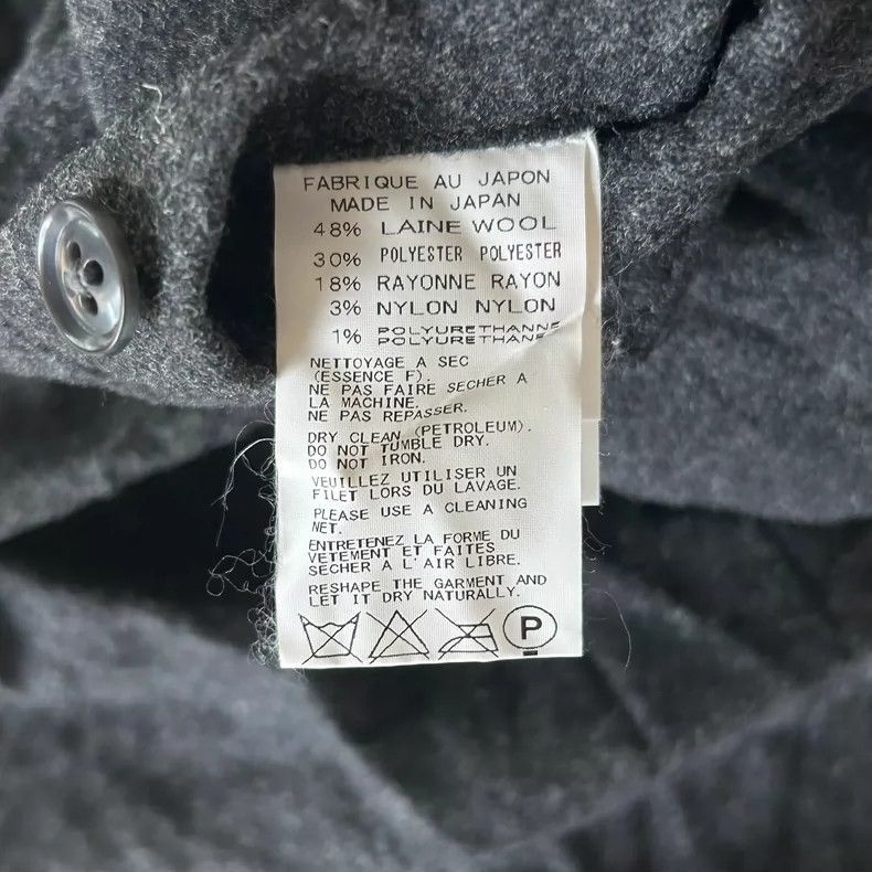 Yohji Yamamoto Yohji Yamamoto Yohji Yamamoto Gray Wool Coat 16AW Size US M / EU 48-50 / 2 - 5 Thumbnail