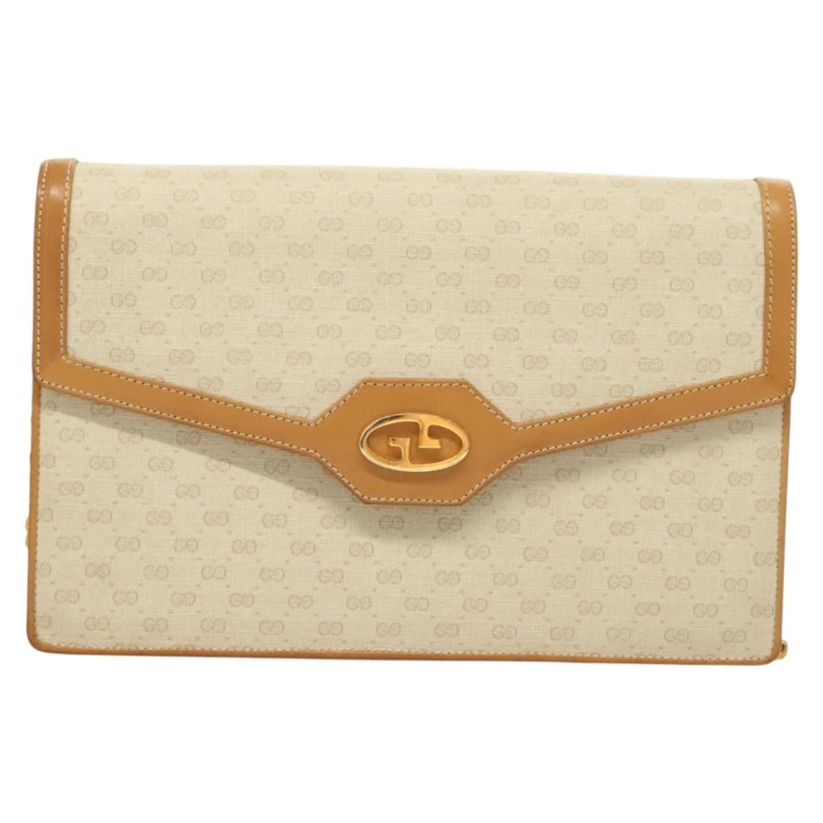 Gucci GUCCI Micro GG Supreme Chain Shoulder Bag Pvc White Gold Size ONE SIZE - 2 Thumbnail
