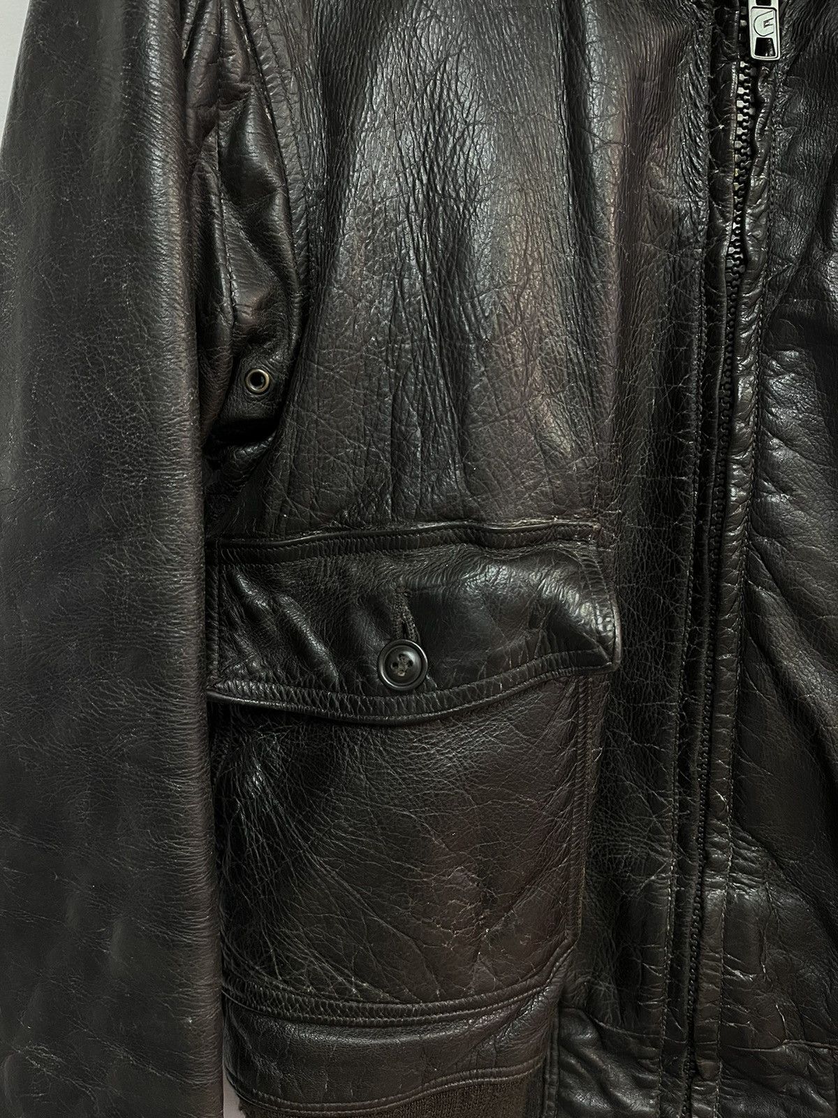 Vintage 70’s US Navy Flight Leather Bomber Jacket Size US M / EU 48-50 / 2 - 3 Thumbnail