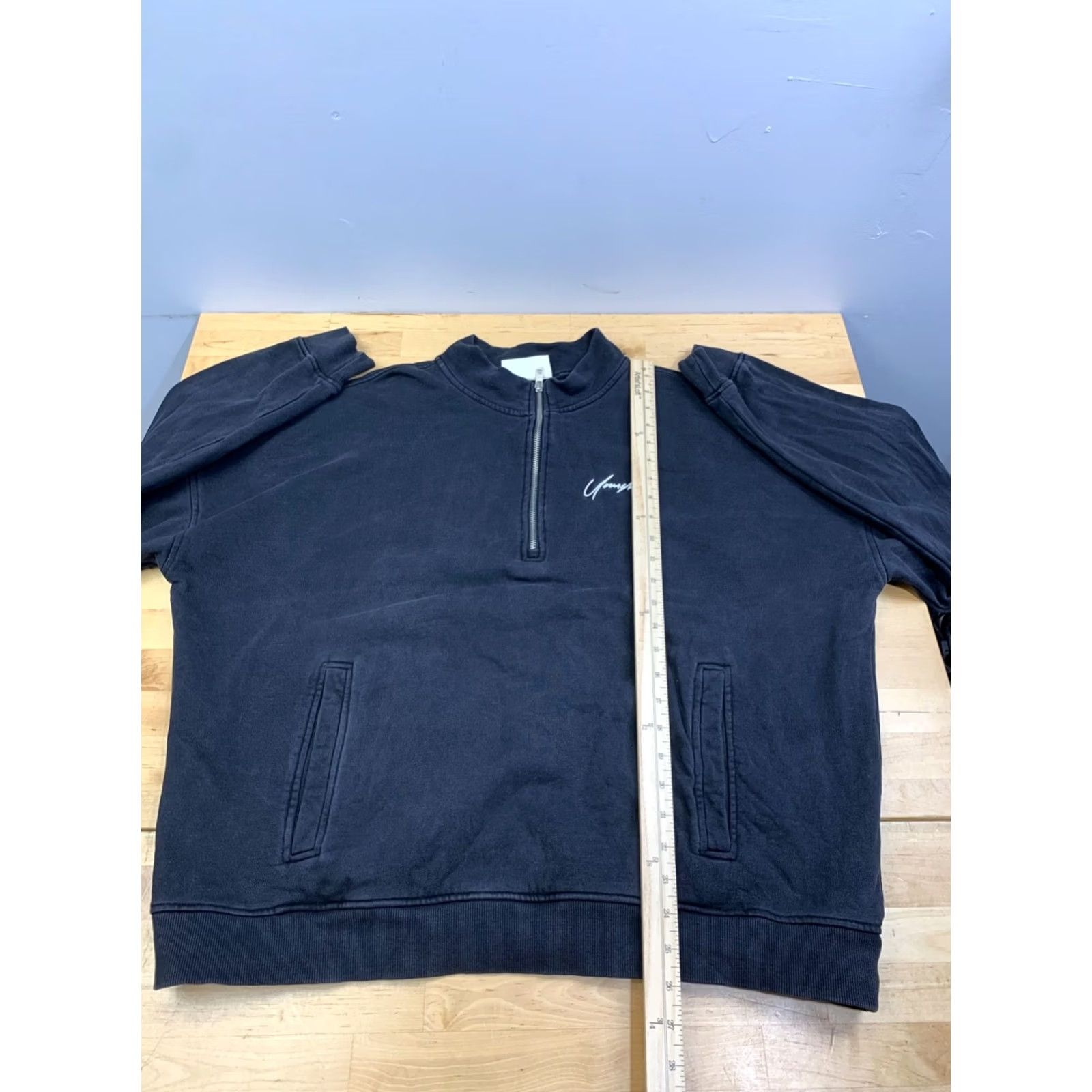 YoungLA YoungLA Sweatshirt Men M Black 1/4 Zip Pullover Gym Activewear 13290 Size US M / EU 48-50 / 2 - 4 Thumbnail
