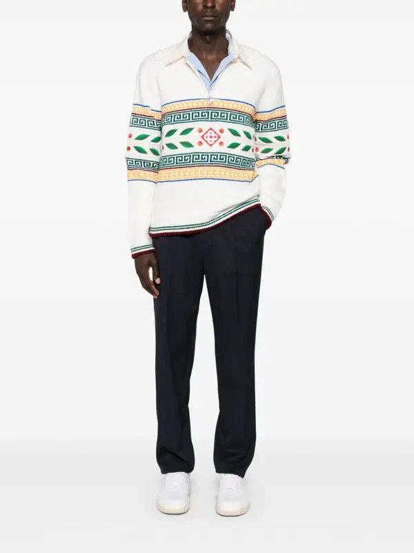 Casablanca o1mle0326 Lauriel Olumpique Jumper Sweater Les Anneauc Size US S / EU 44-46 / 1 - 2 Thumbnail