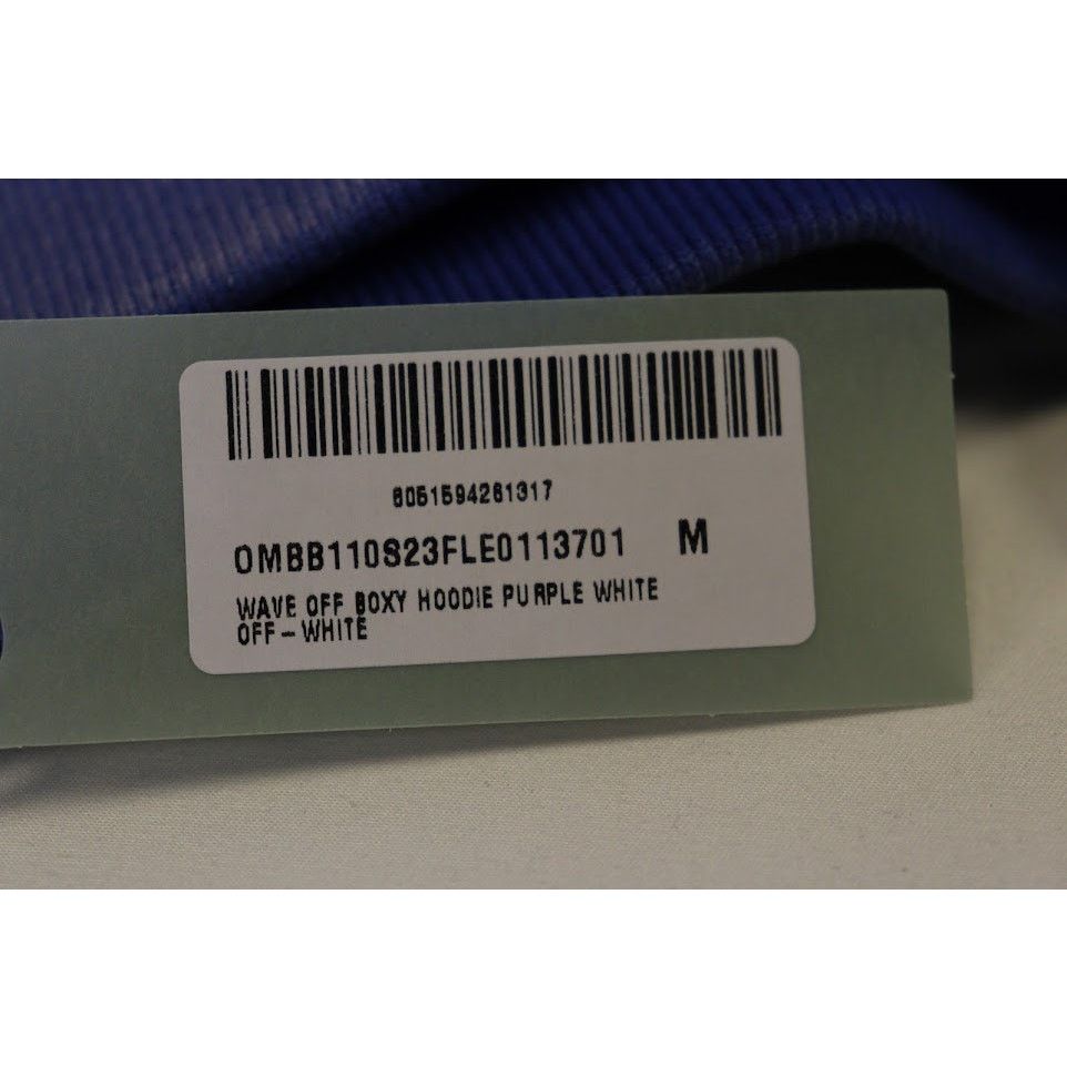 Off-White o1rshd1 Wave Off Boxy Hoodie in Purple White Size US M / EU 48-50 / 2 - 10 Thumbnail