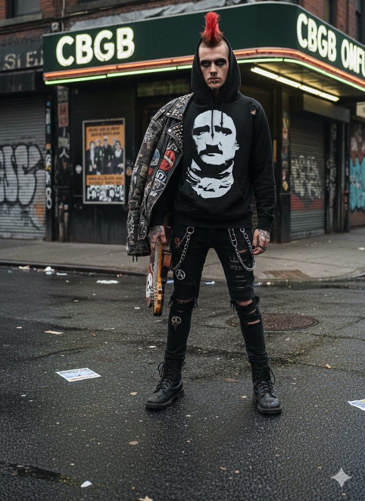 Seditionaries 💥 Black Craft EDGAR ALLEN POE Dark Art PUNK ANARCHY Size US L / EU 52-54 / 3 - 1 Thumbnail