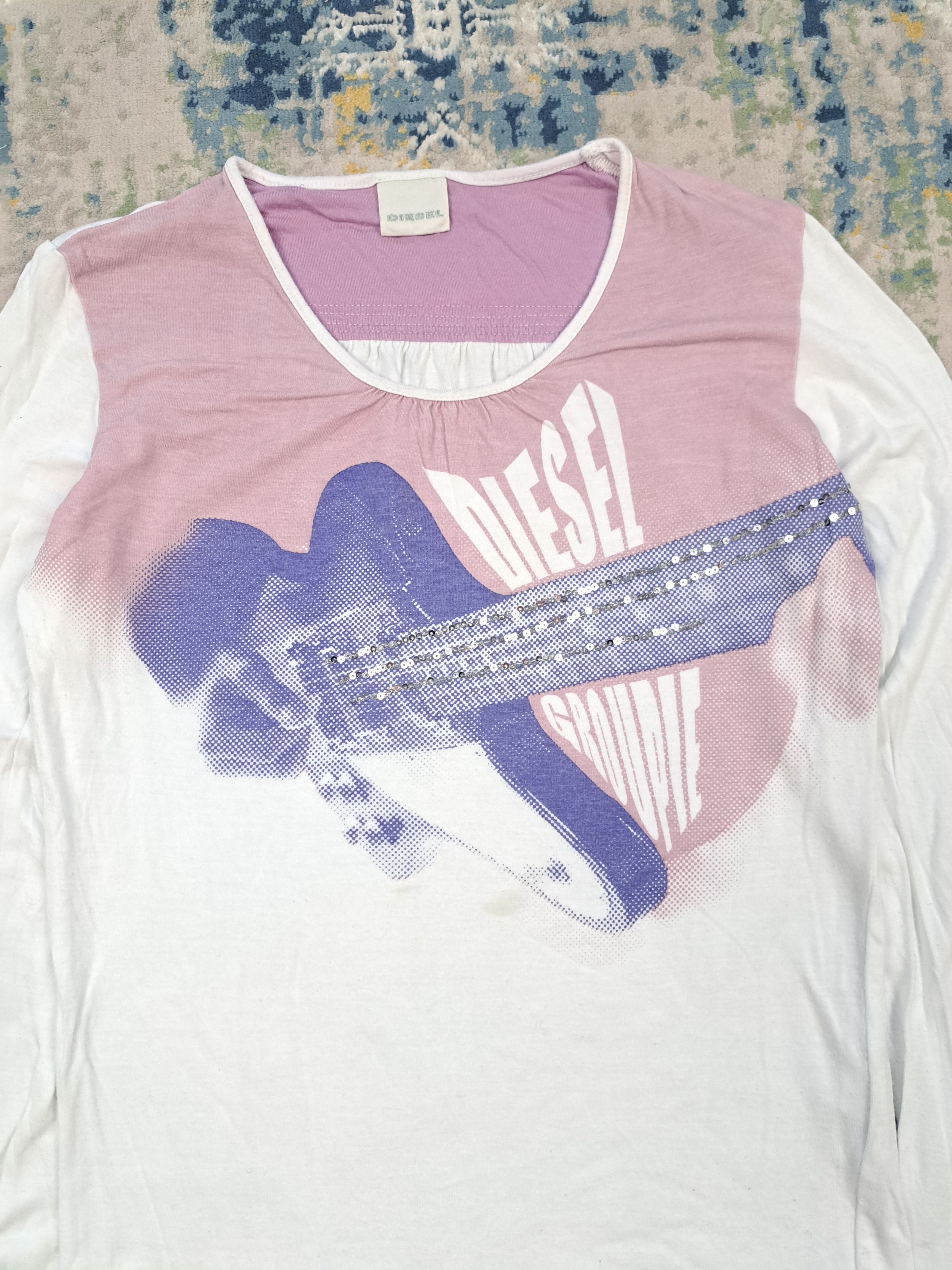 Diesel y2k Diesel Groupie Sequils Longsleeve Rock Guitar Sexy Size M / US 6-8 / IT 42-44 - 2 Thumbnail