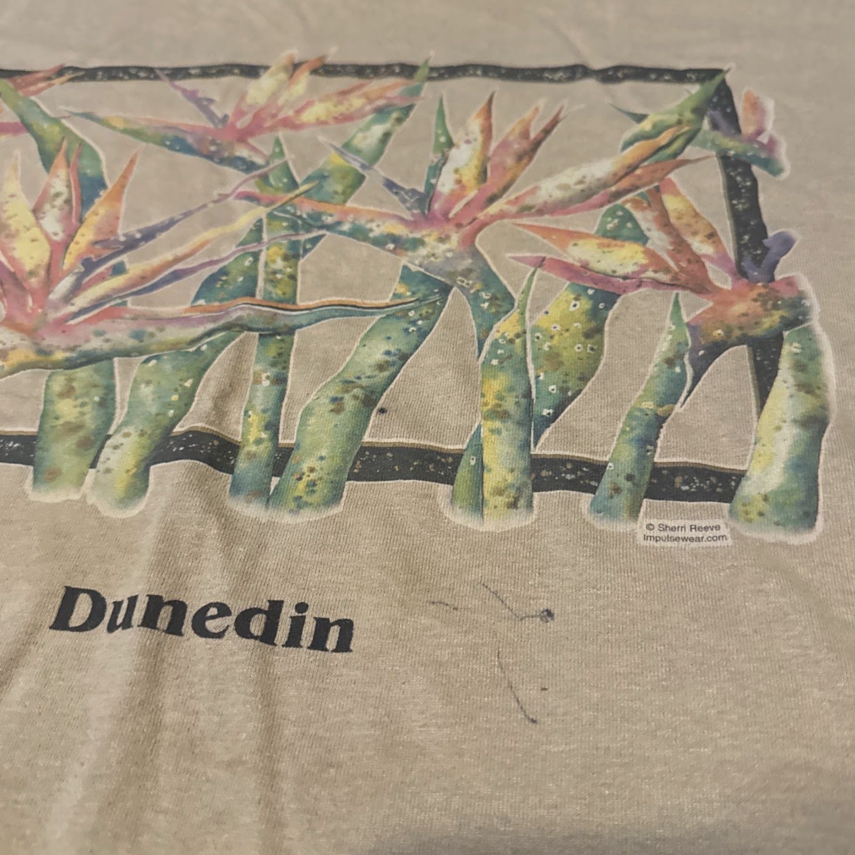 Jerzees JERZEES T-Shirt Men Floral Bird-of-Paradise Flower Tan Beige M Size US M / EU 48-50 / 2 - 4 Thumbnail