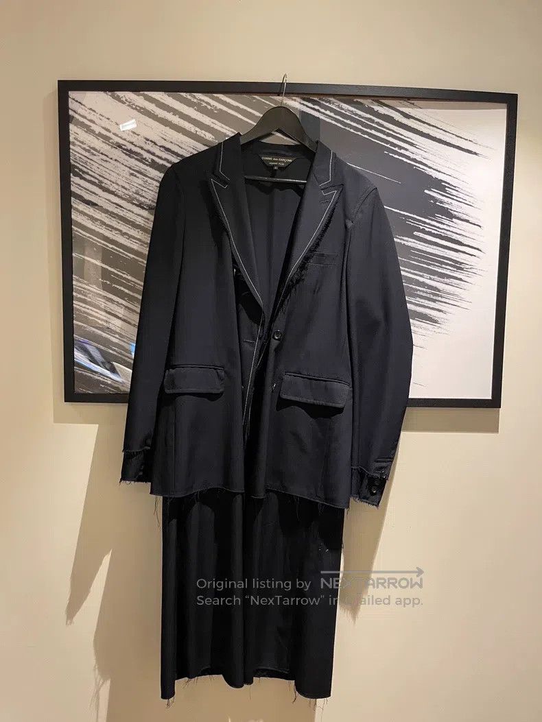 Comme des Garcons Comme Des Garcons White Line Double Layer Wool Trench Coat Size US L / EU 52-54 / 3 - 1 Thumbnail