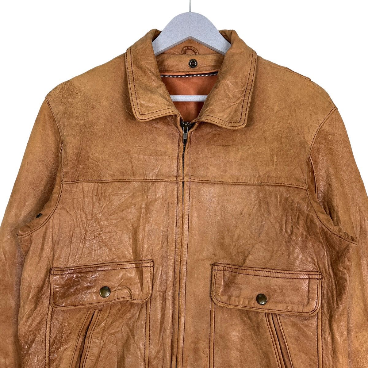 Japanese Brand 🔥 70s VINTAGE LEATHER JACKET Size US M / EU 48-50 / 2 - 3 Thumbnail