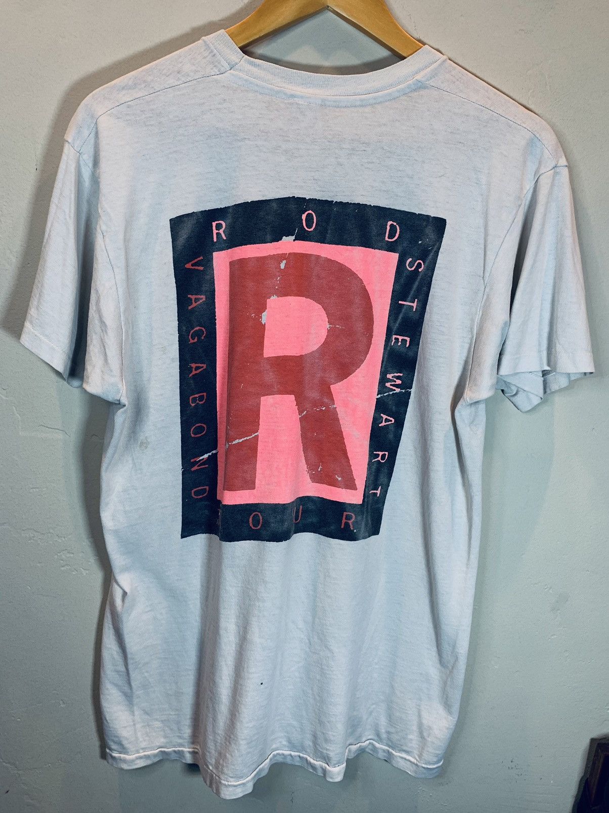 Band Tees × Vintage RARE Vintage 1991 Rod Stewart Vagabond Tour Winterland Shirt Size US L / EU 52-54 / 3 - 2 Thumbnail