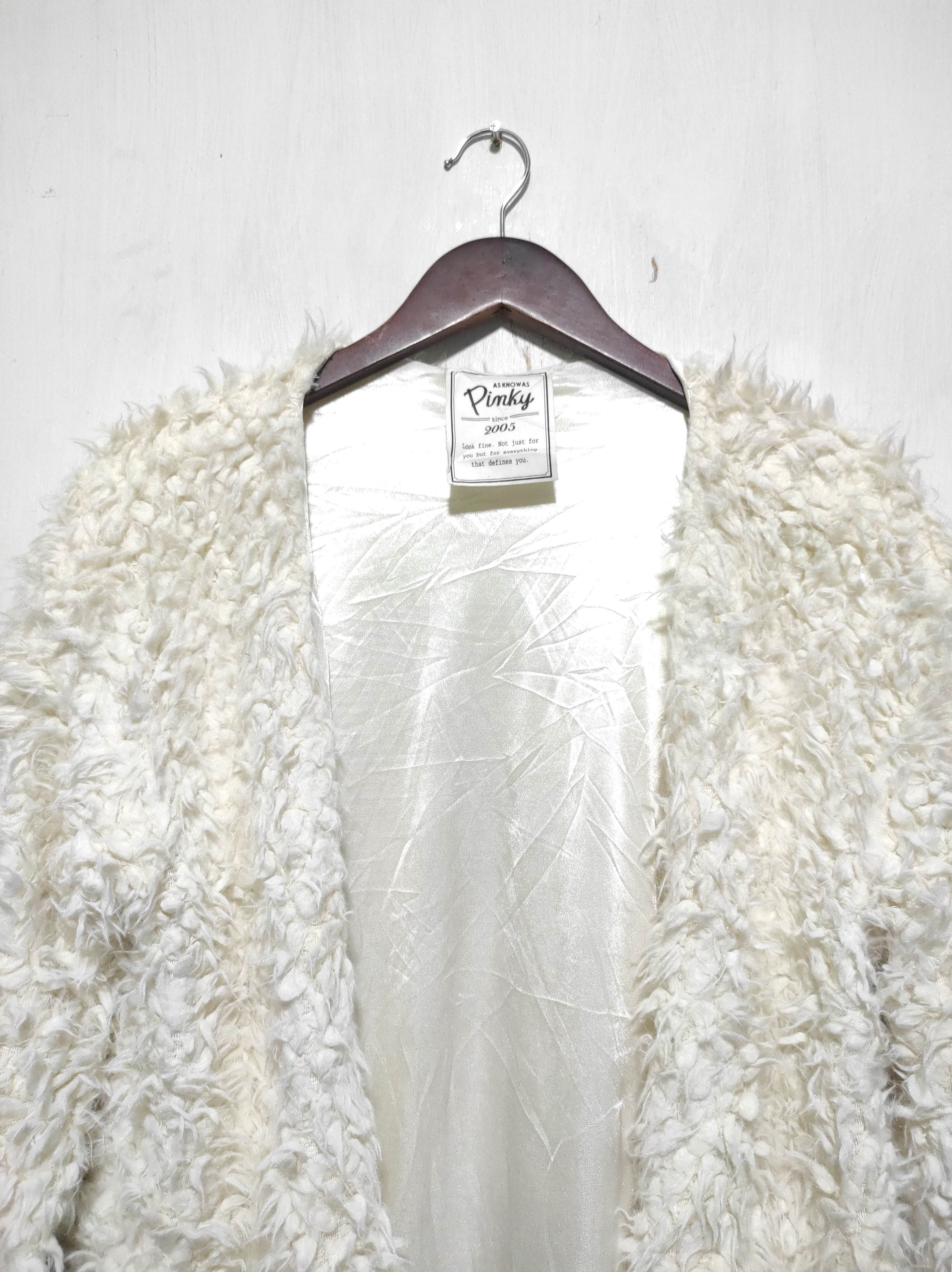 If Six Was Nine Pinky Cardigan Fur Jacket Kurt Cobain Style Size M / US 6-8 / IT 42-44 - 2 Thumbnail