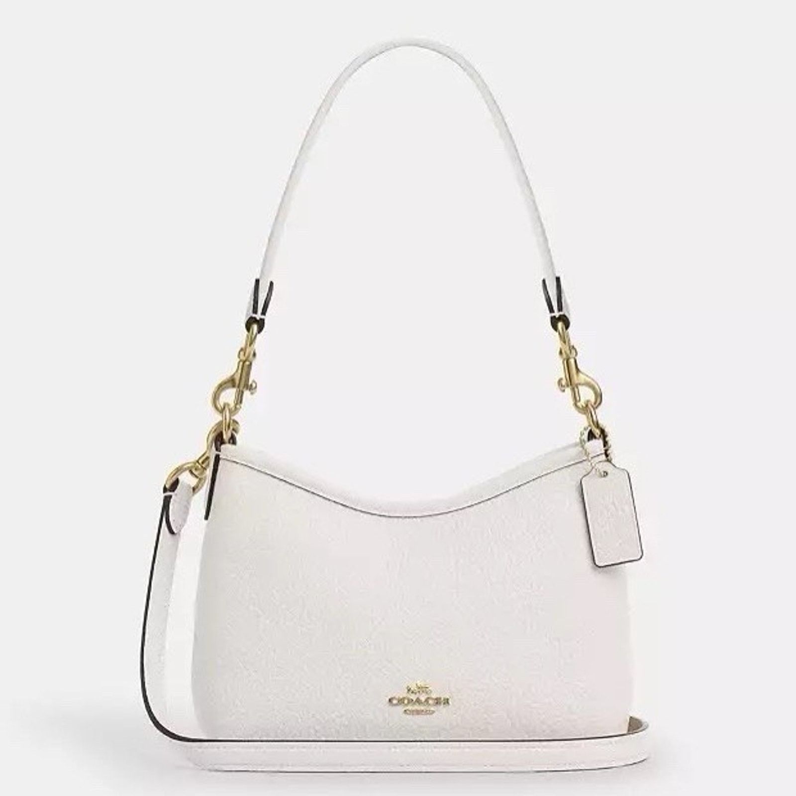 Coach NWT COACH Laurel Small Shoulder Bag Leather CBH16 Gold/Chalk Size ONE SIZE - 5 Thumbnail