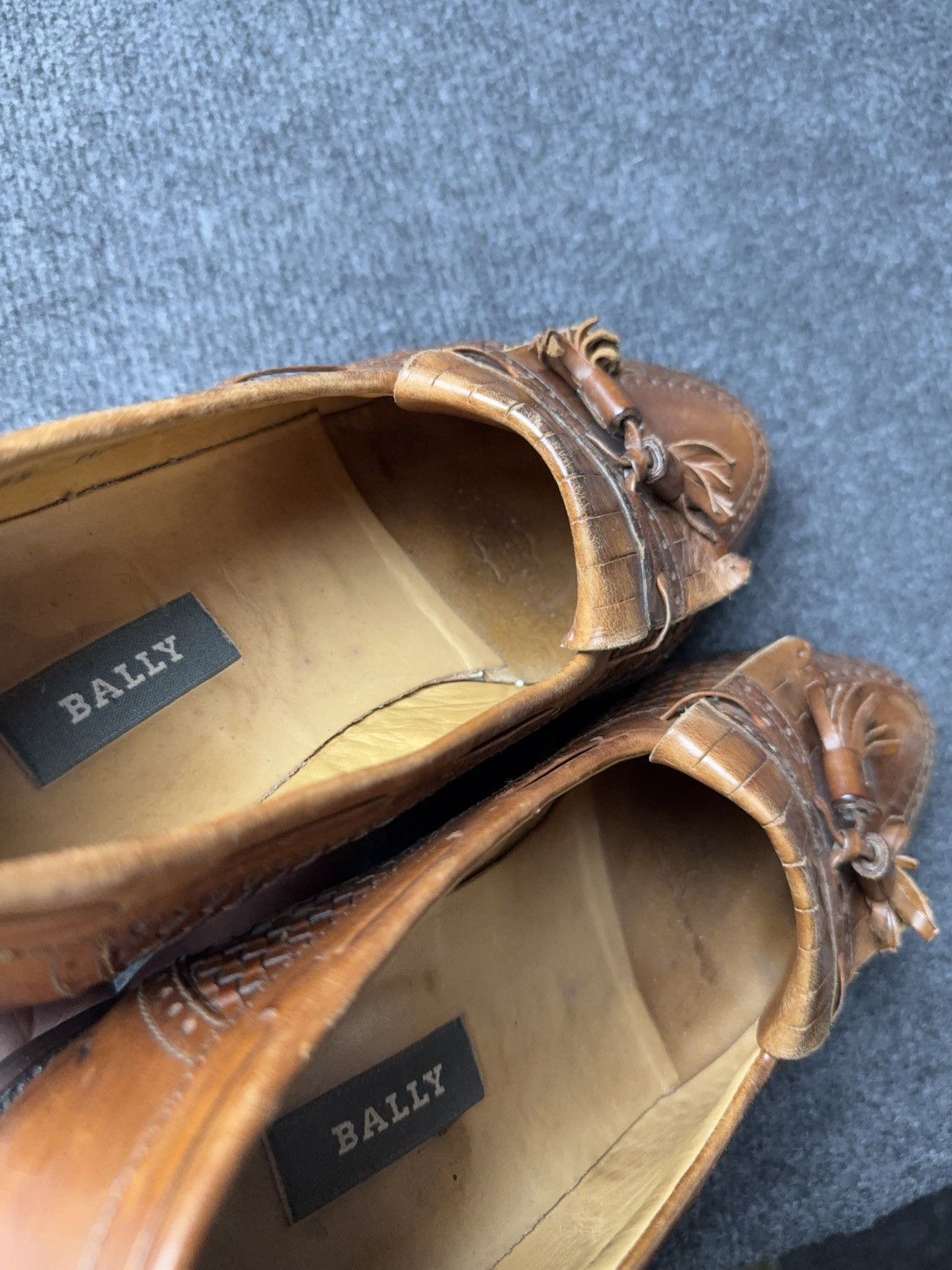 Bally Luxury Bally Woven Leather Tassel Loafers Brown Italy 42.5 Size US 9.5 / EU 42-43 - 17 Thumbnail