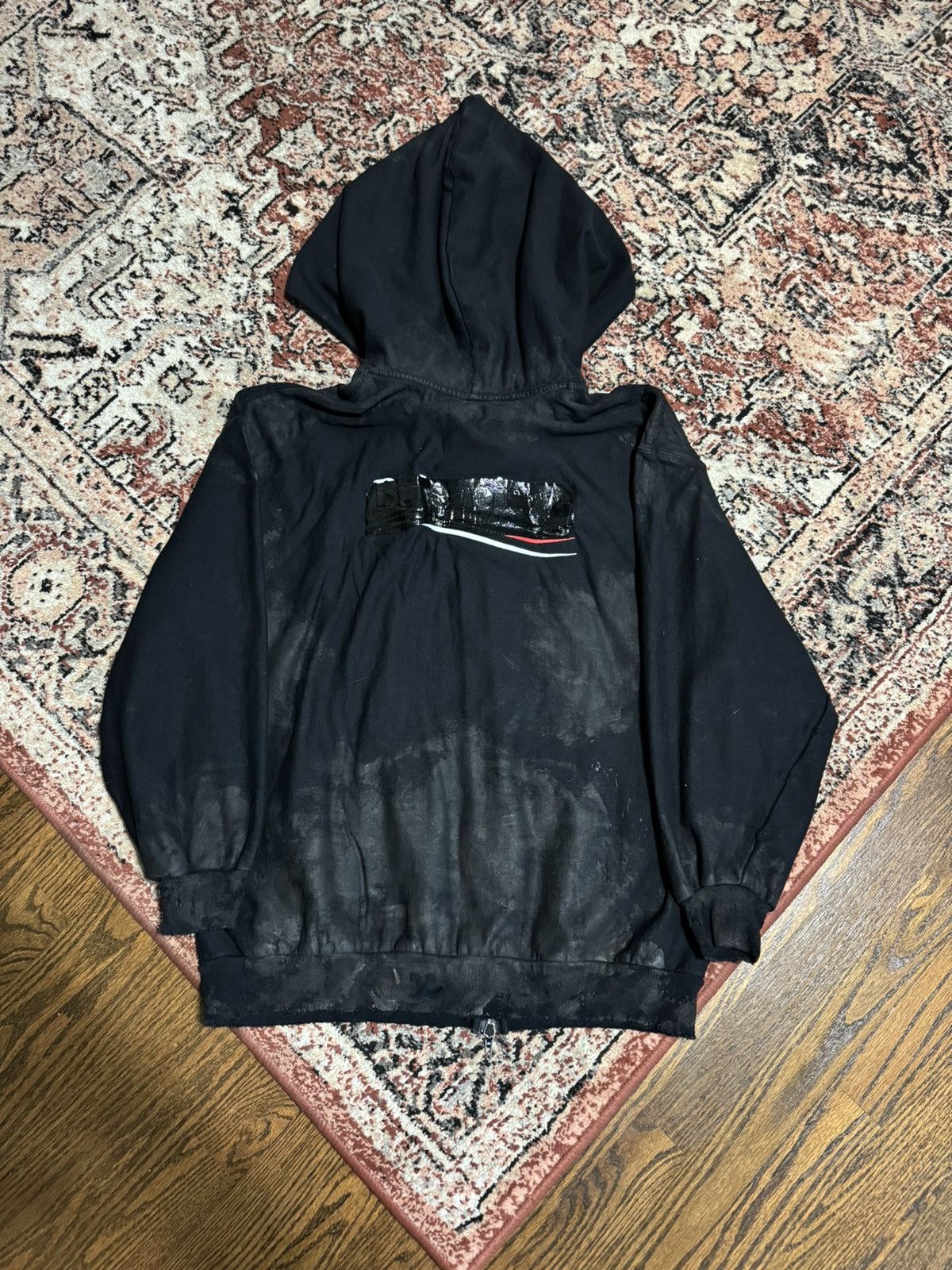 Balenciaga Balenciaga Gaffer Small Fit Zip Up Hoodie Size US S / EU 44-46 / 1 - 5 Thumbnail