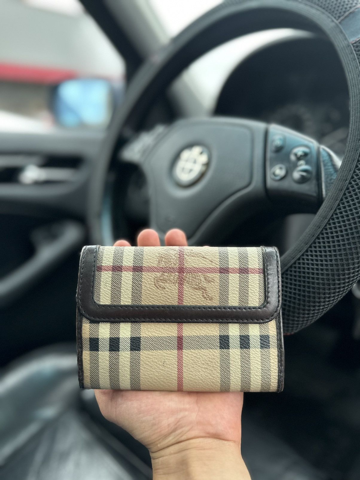 Burberry × Vintage Unisex Wallet Burberry London Monogram leather Made in Italy Size ONE SIZE - 1 Thumbnail