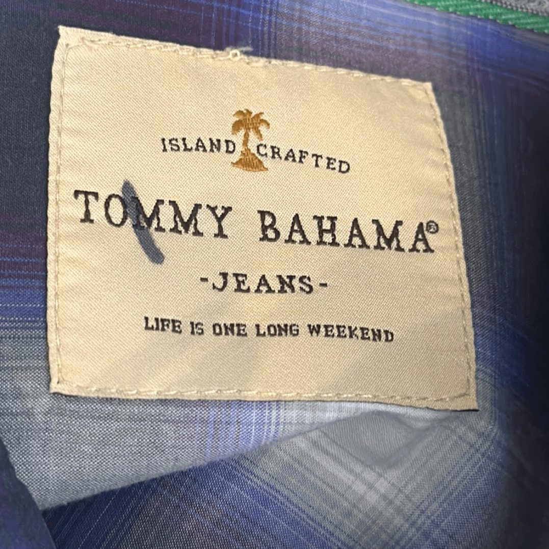 Tommy Bahama VINTAGE Tommy Bahama Jeans Plaid Western Country Button-Down Shirt L Large Men Blue Regular Button-Up Sleeve Long Shirt Size US L / EU 52-54 / 3 - 6 Thumbnail