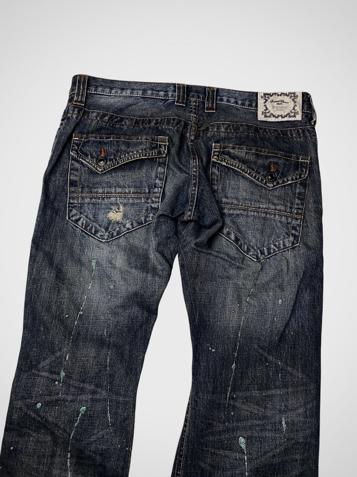 If Six Was Nine Root Three Seawash Glittery Flared Jeans Size US 34 / EU 50 - 5 Thumbnail