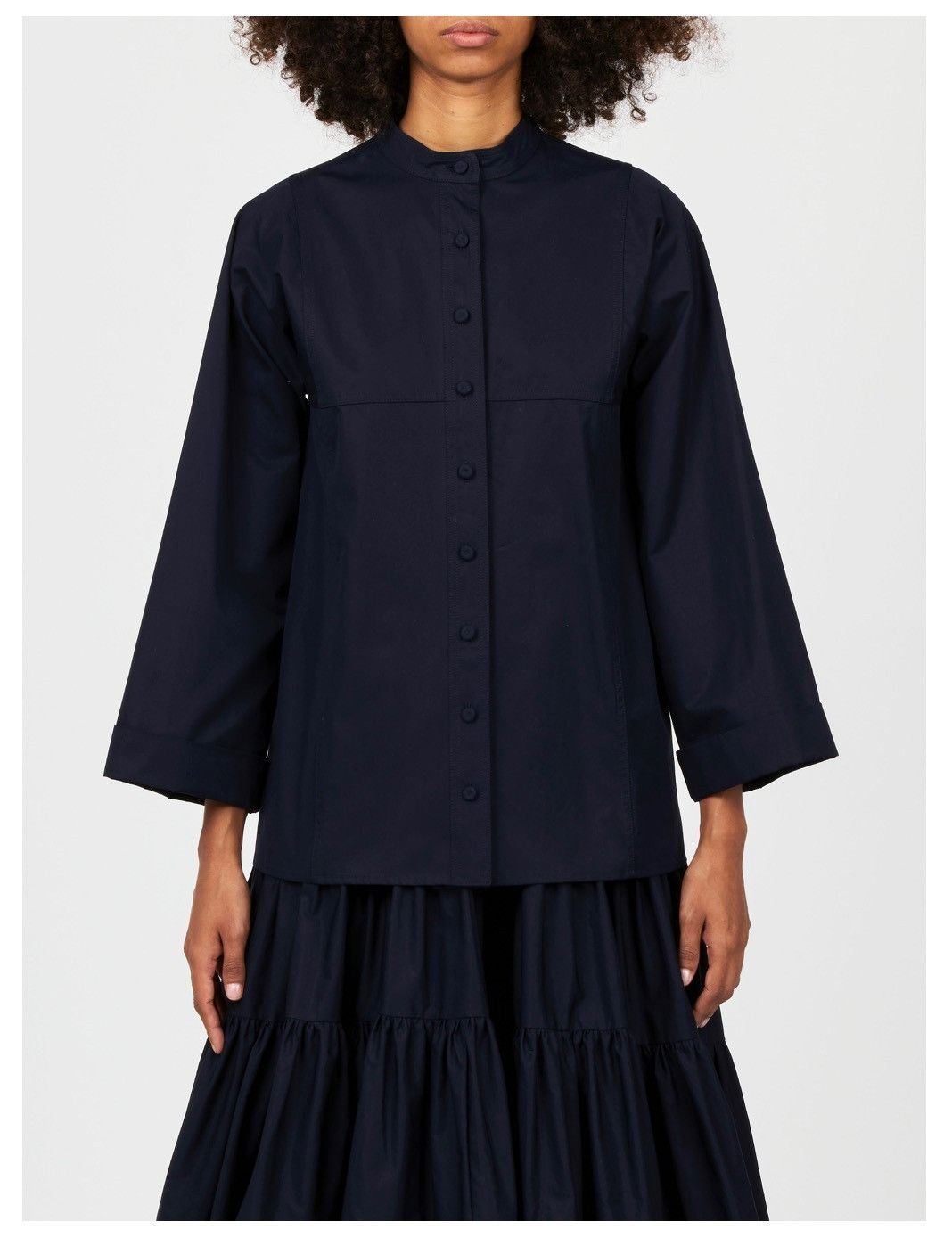 Loro Piana o1srvl11e0526 FAP0279 Jelena Shirt in Blue Size M / US 6-8 / IT 42-44 - 1 Preview