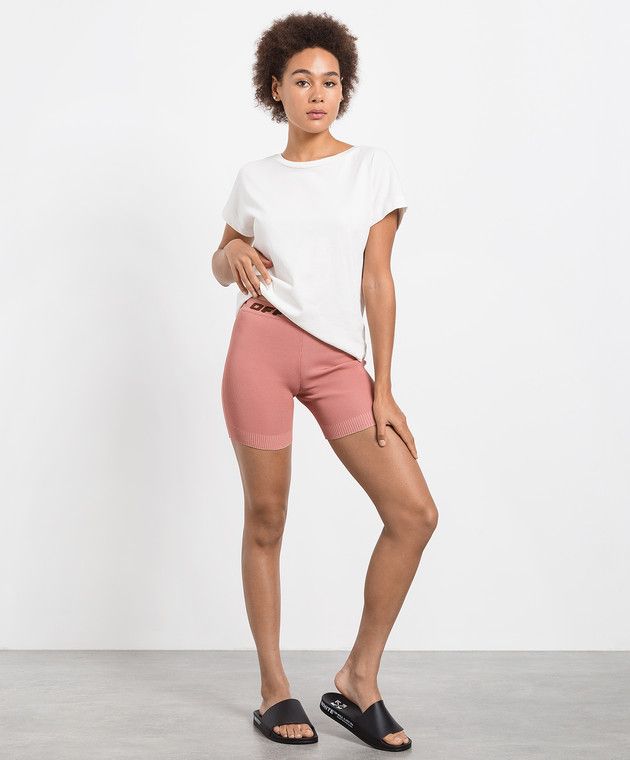Off-White o1y1225 Logo Short in Antique Rose Size 26" / US 2 / IT 38 - 5 Thumbnail