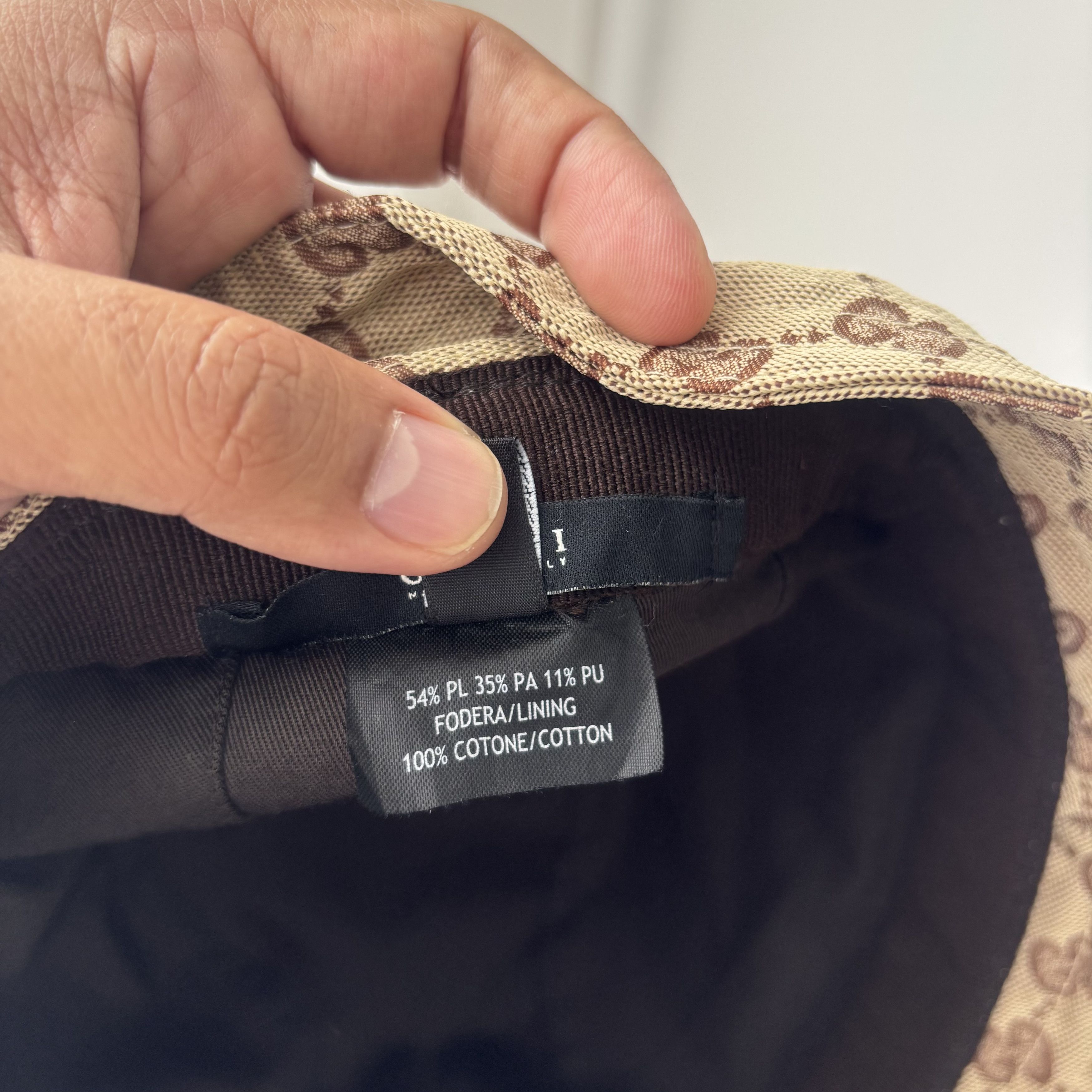 Gucci Gucci Beige GG Monogram Canvas Bucket Hat Size ONE SIZE - 10 Thumbnail