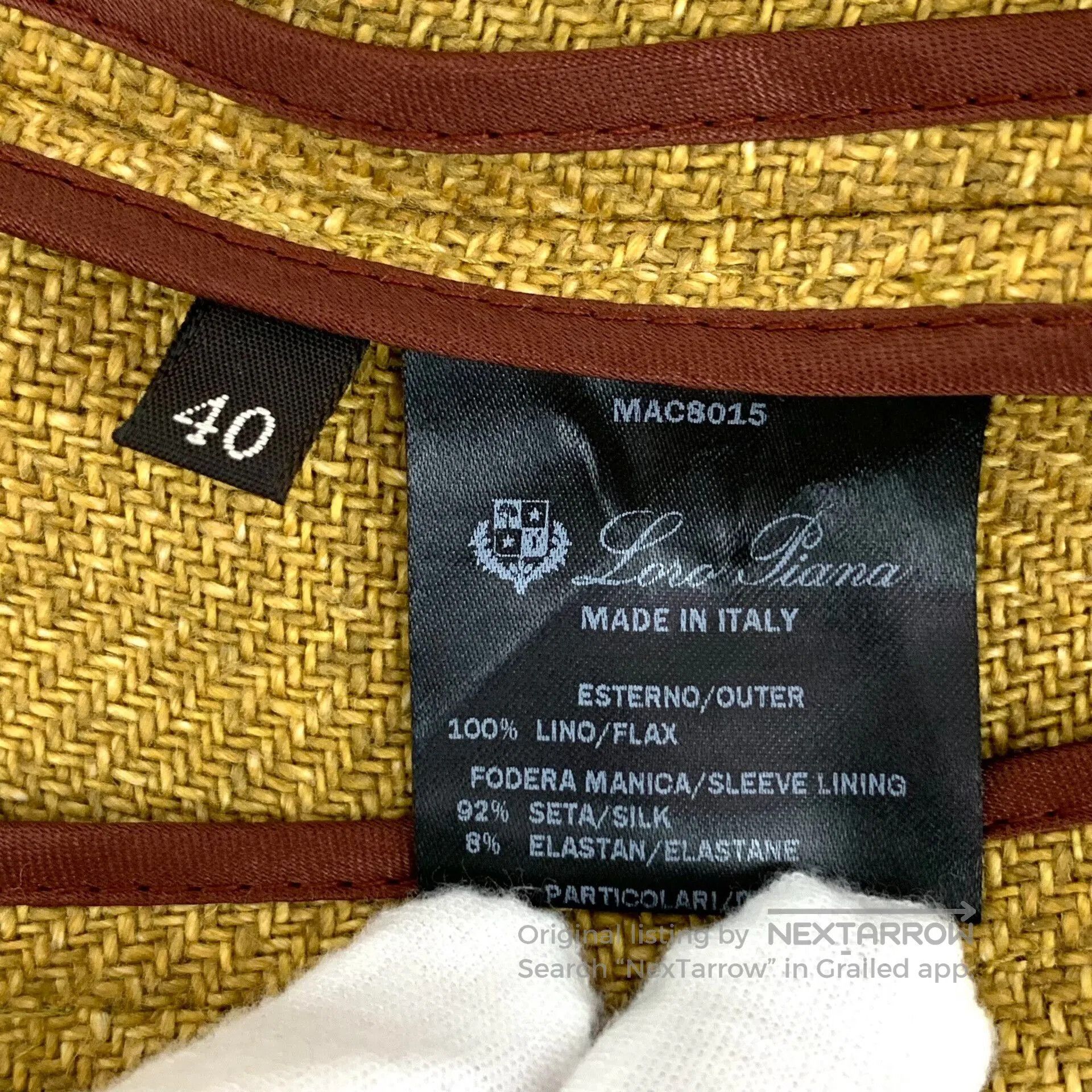 Loro Piana Loro Piana Yellow Linen Lapel Blazer. Size US XXS / EU 40 - 7 Thumbnail