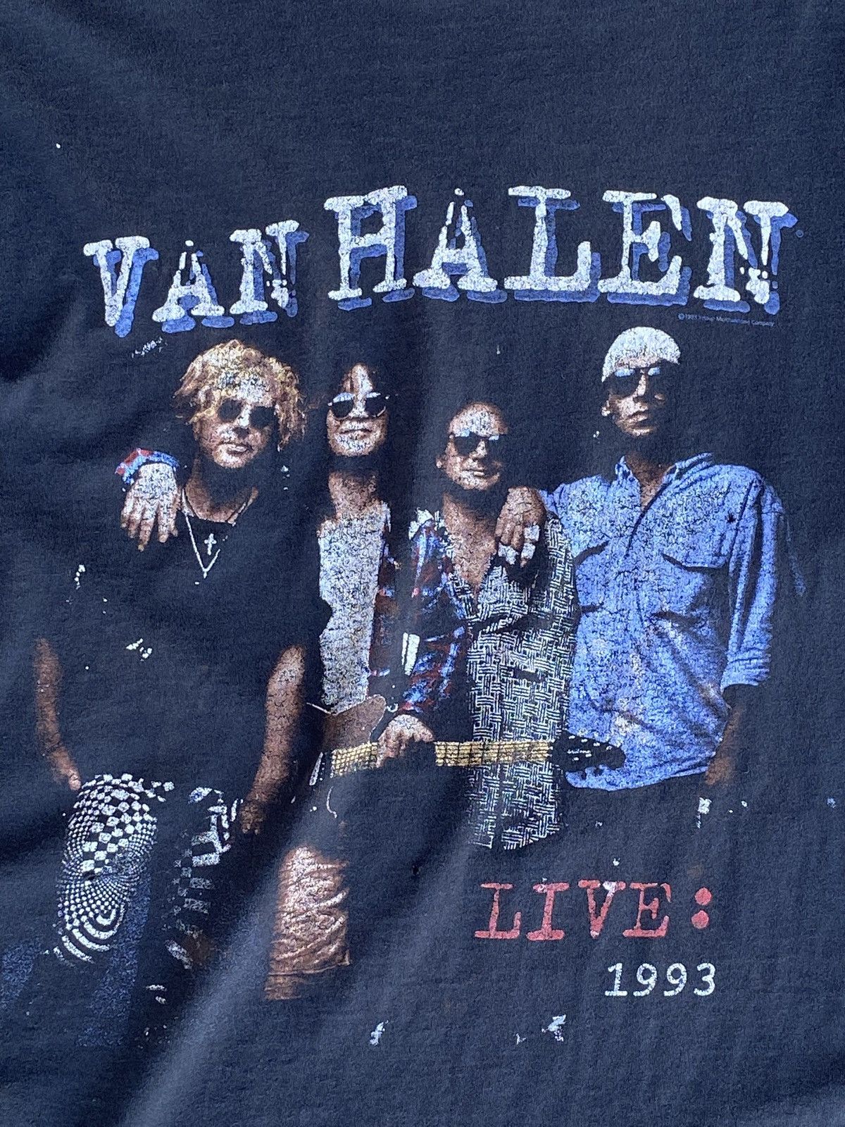 Fruit Of The Loom Van Halen Live Vintage 93 World Tour Hagar Distressed Tee XL Size US XL / EU 56 / 4 - 2 Thumbnail