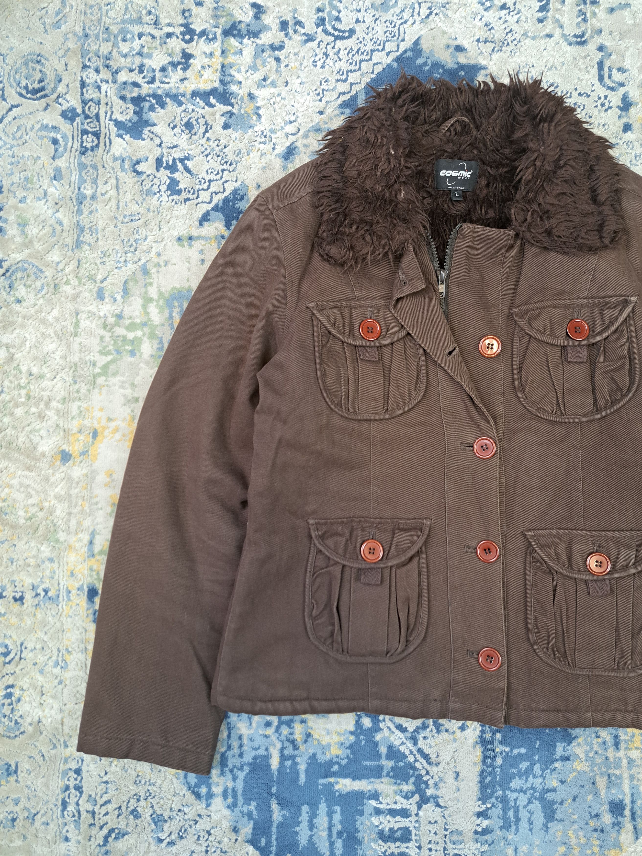 Japanese Brand Avant Garde Faux Fur Lined Cropped Jacket Size M / US 6-8 / IT 42-44 - 5 Thumbnail
