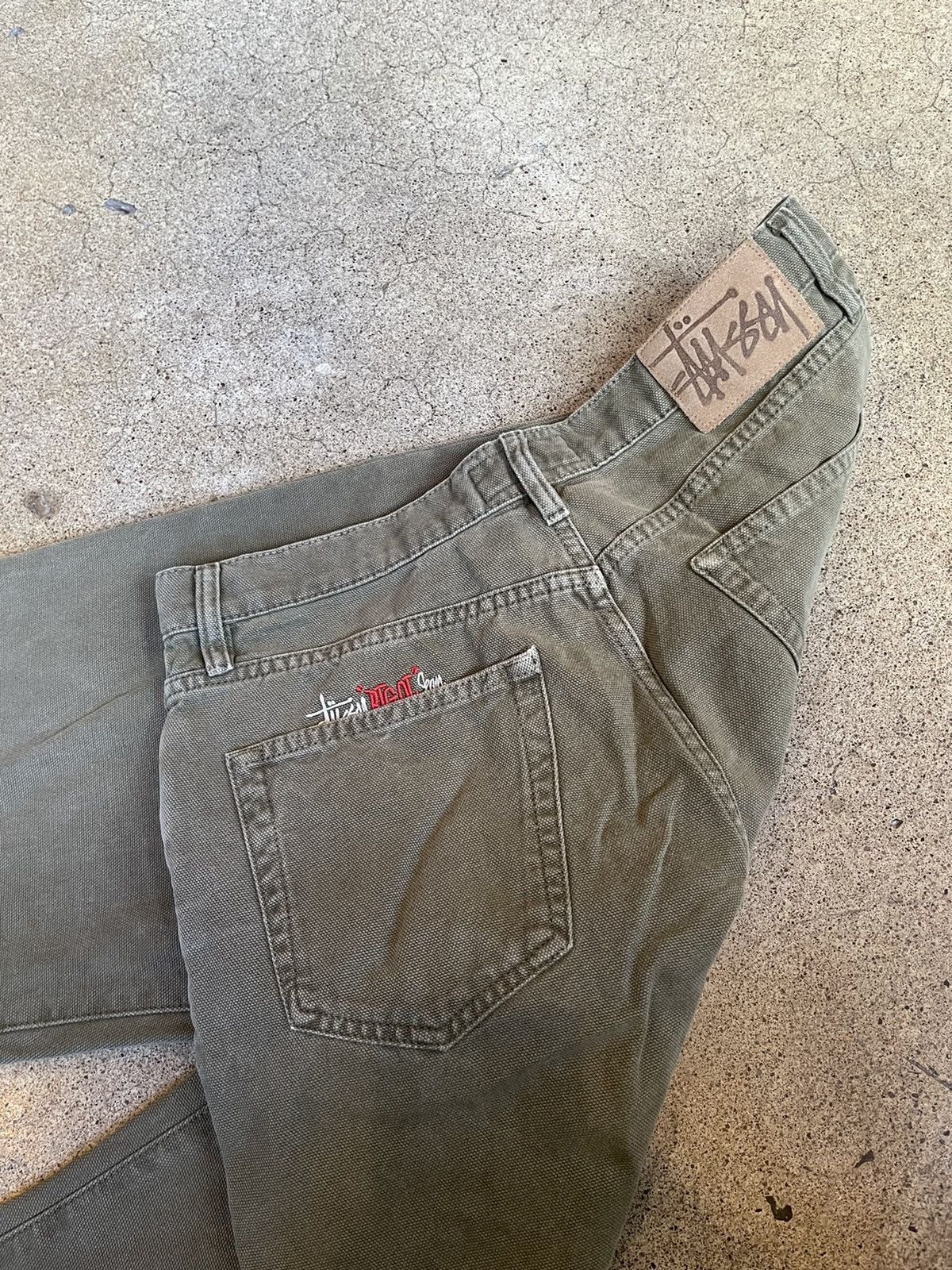Stussy Stussy Big Ol Jean Washed Green Canvas Size US 30 / EU 46 - 3 Thumbnail