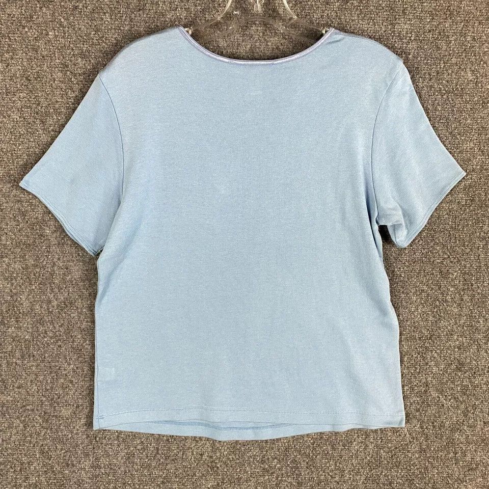 JM Collection JM Collection Top Women's Petite Large PL Short Sleeve Shirt Size L / US 10 / IT 46 - 6 Thumbnail