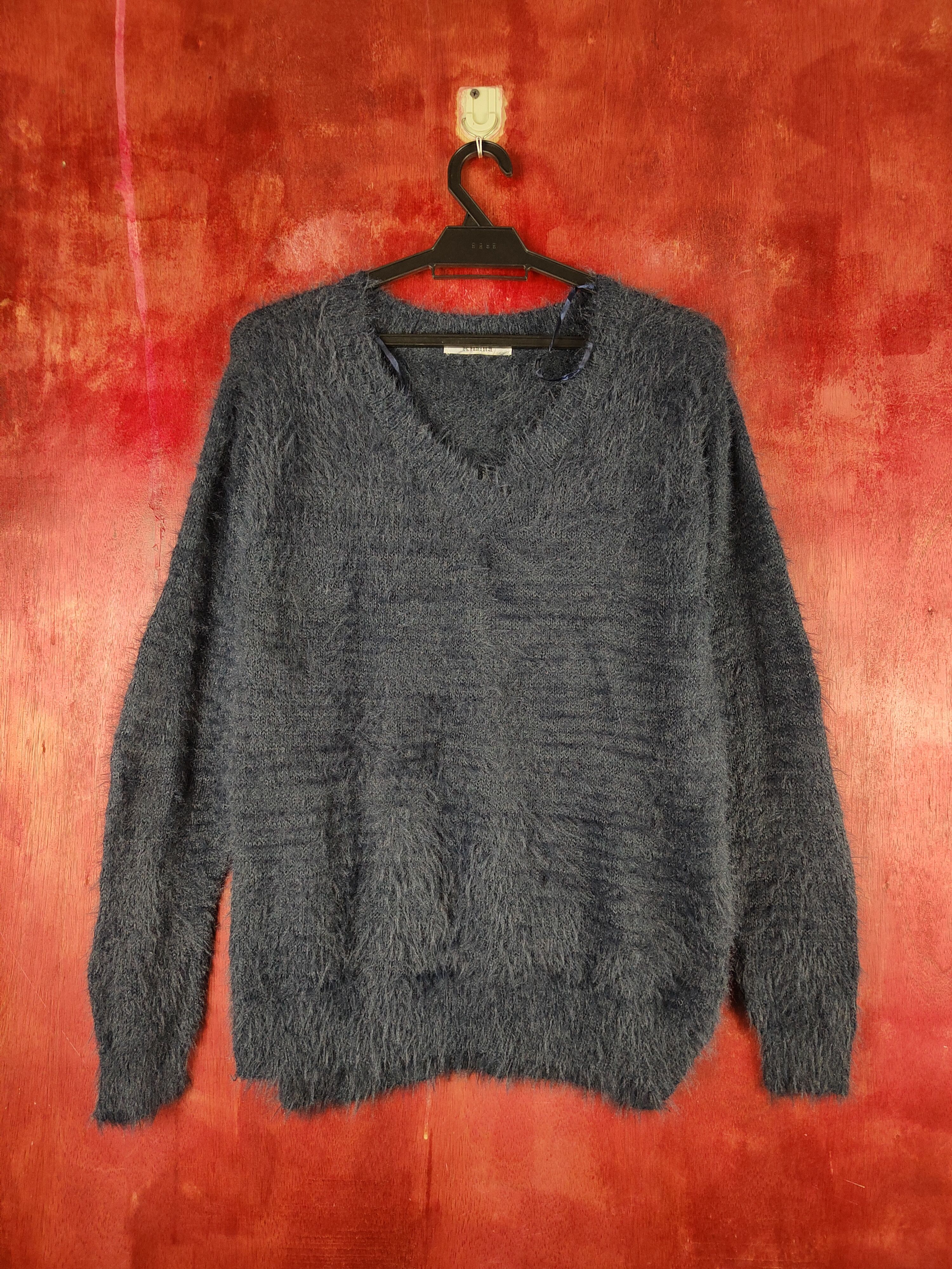 Japanese Brand × Vintage Vintage Khalita Navy Fur Mohair Knitwear like krisvanassche Size M / US 6-8 / IT 42-44 - 1 Thumbnail