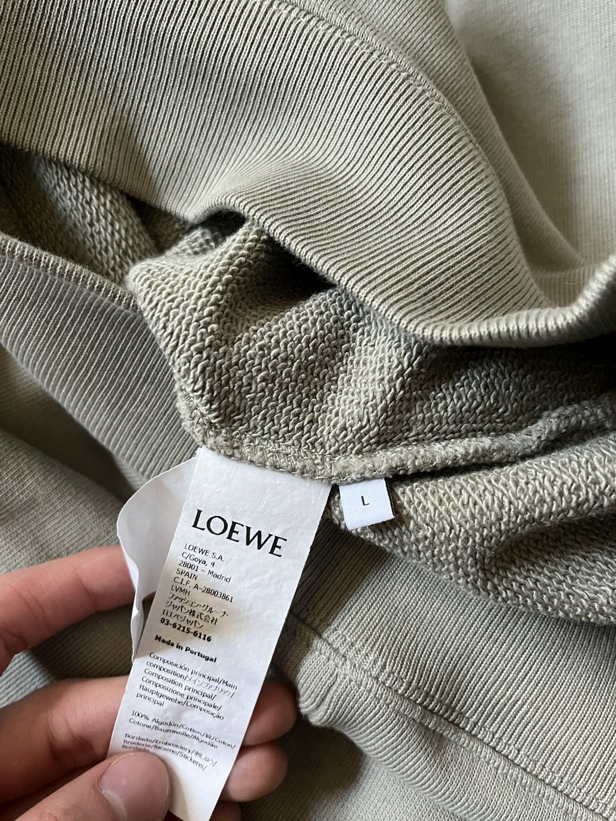 Loewe Loewe khaki embroidered logo sweatshirt by JW Anderson Size US L / EU 52-54 / 3 - 13 Thumbnail