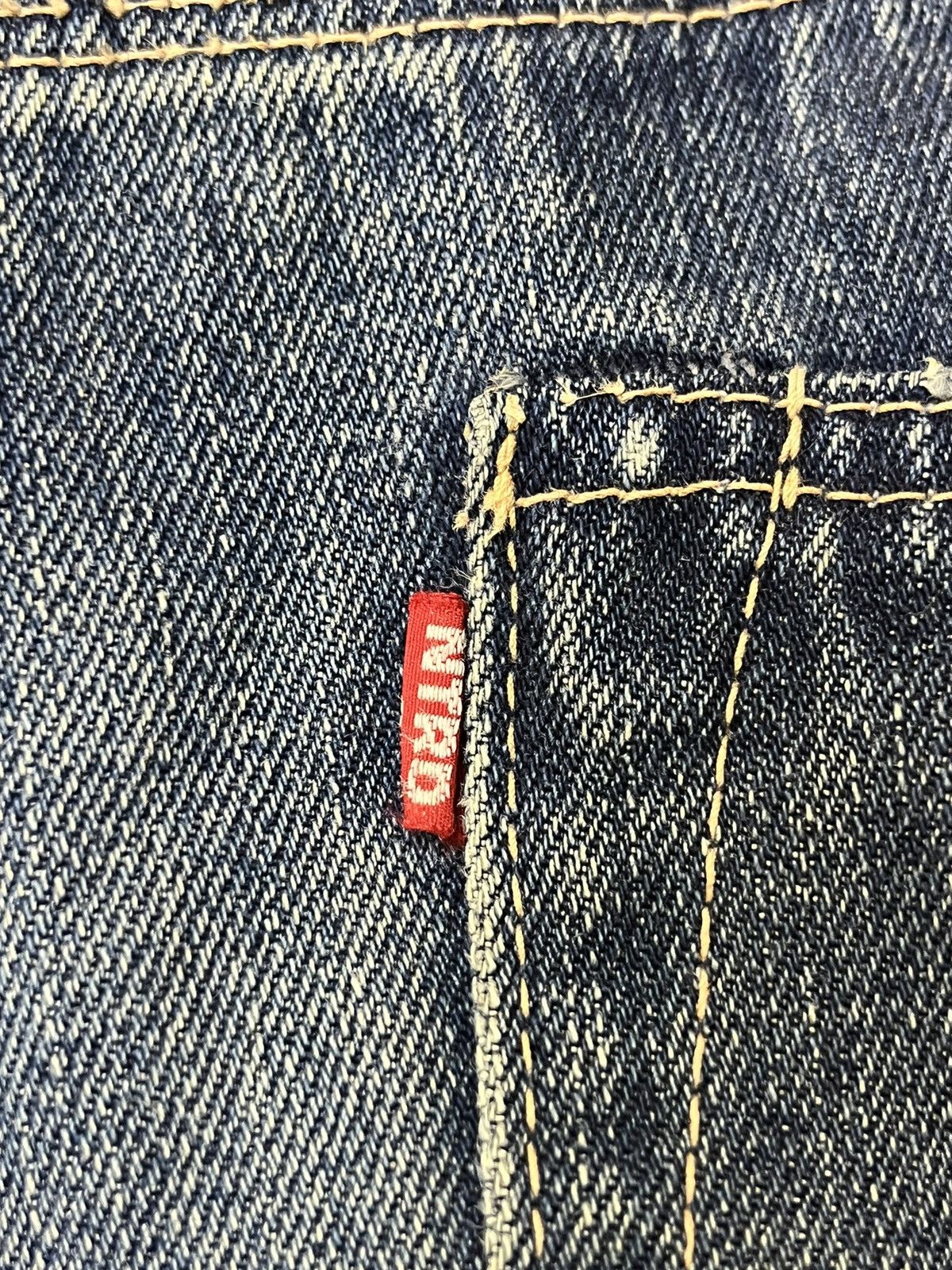 Japanese Brand SICK Y2K JAPANESE CULTURE NITRAID LOOSE FIT SELVEDGE JEANS Size US 37 - 21 Thumbnail