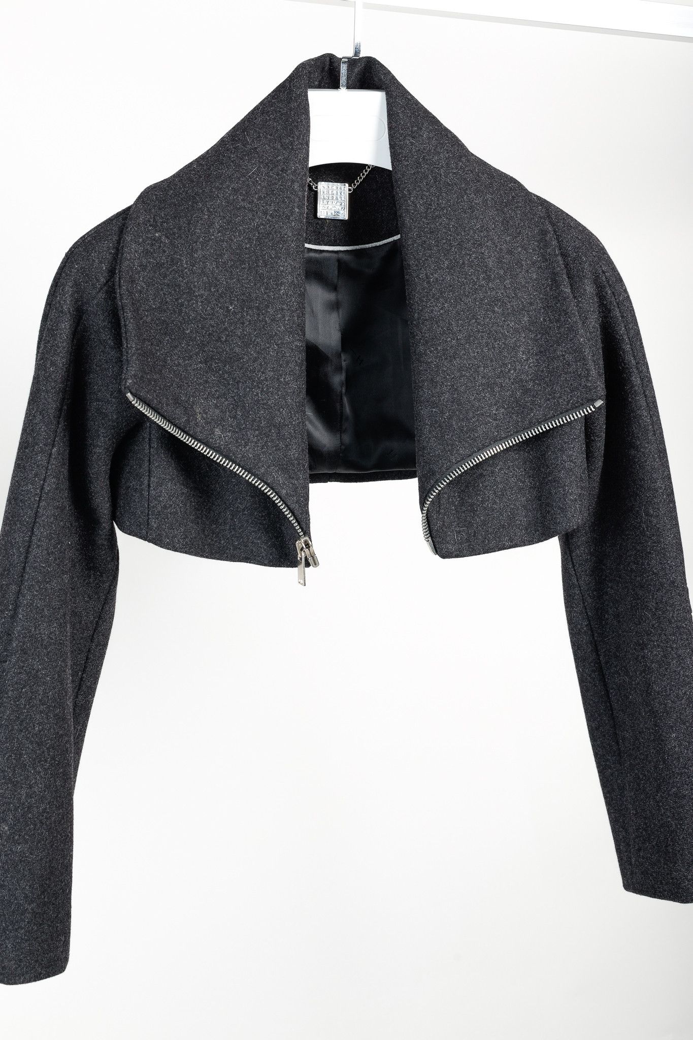 Shipley & Halmos Shipley & Halmos Cropped Grey Wool Bolero Size S / US 4 / IT 40 - 3 Thumbnail