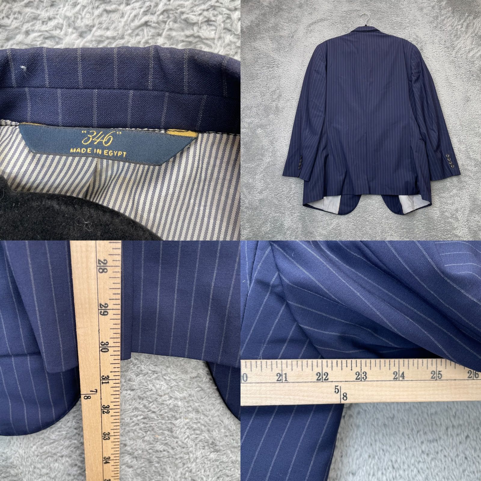 Brooks Brothers Brooks Brothers Mens Blazer Coat Jacket 46R Blue Striped Fitzgerald Explorer 346 Size 46R - 9 Thumbnail