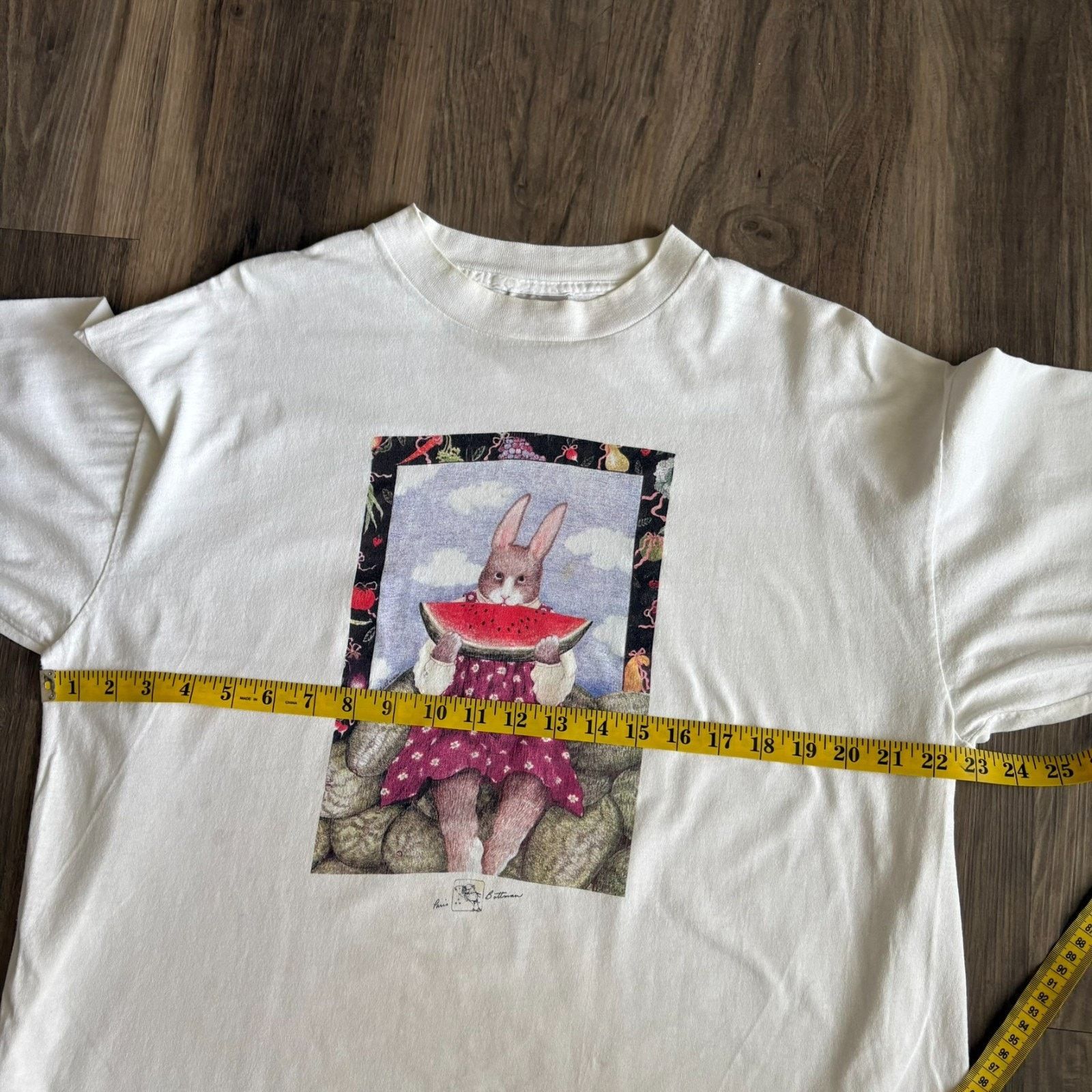 Vintage Vintage Paris Bottman Art T-Shirt Men's Size L White Rabbit Size US L / EU 52-54 / 3 - 4 Thumbnail