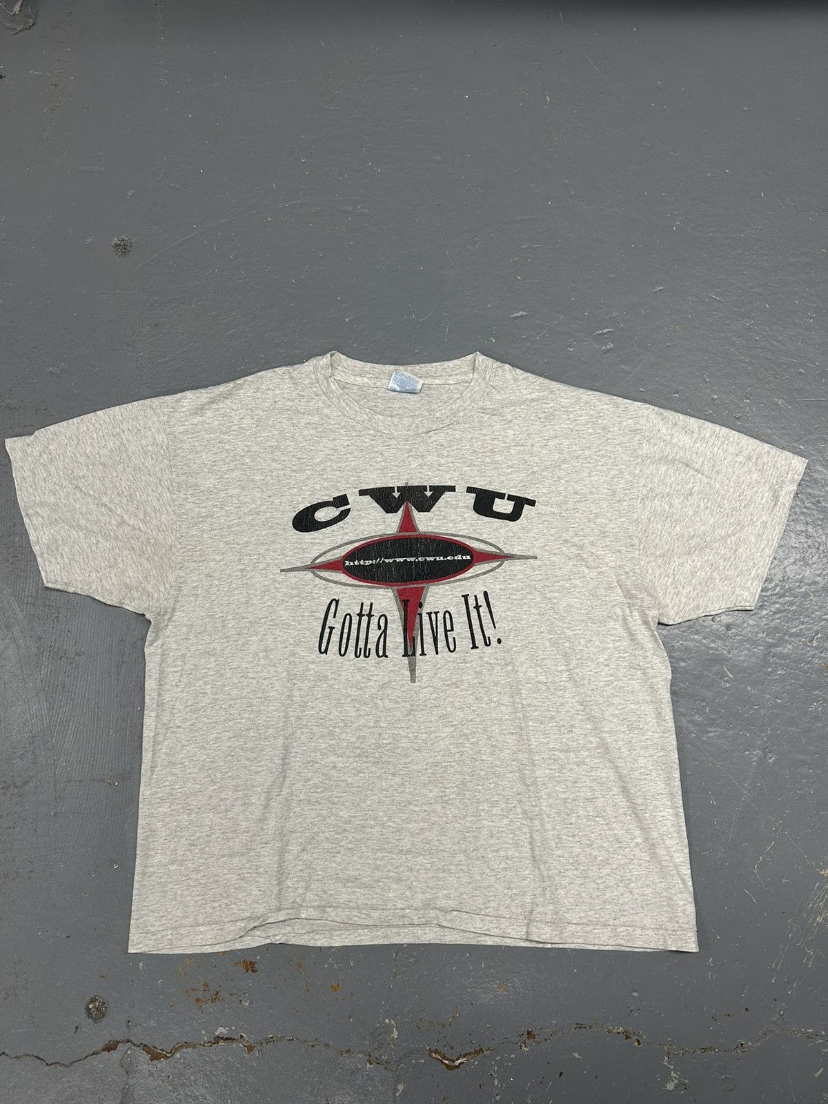 Vintage Crazy Vintage Y2K Essential Grey CWU University Grey T-Shirt Size US XL / EU 56 / 4 - 1 Thumbnail