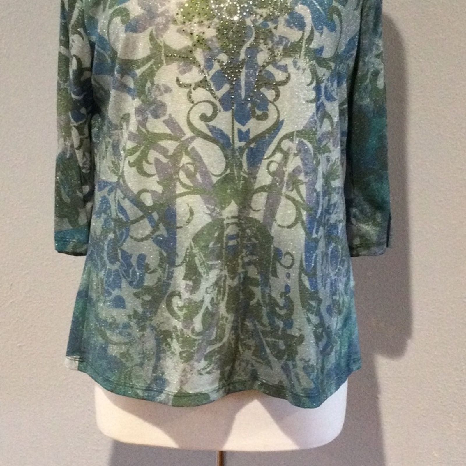Other Christopher & Banks Semi Sheer Pullover Blouse Sz XL Size XL / US 12-14 / IT 48-50 - 3 Thumbnail