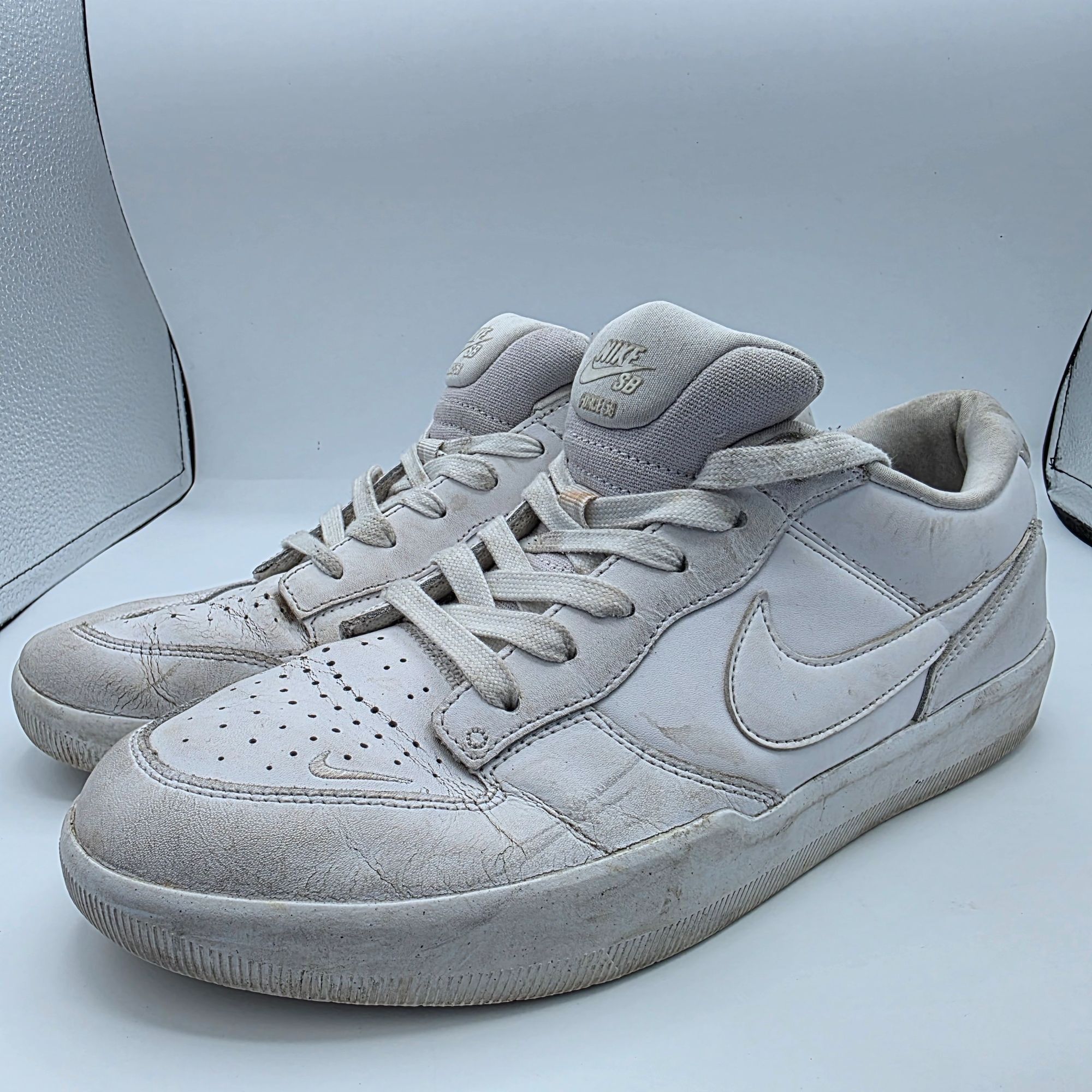 Nike Nike SB Force 58 Premium Mens Size 10.5 Triple White Sneaker Size US 10.5 / EU 43-44 - 4 Thumbnail
