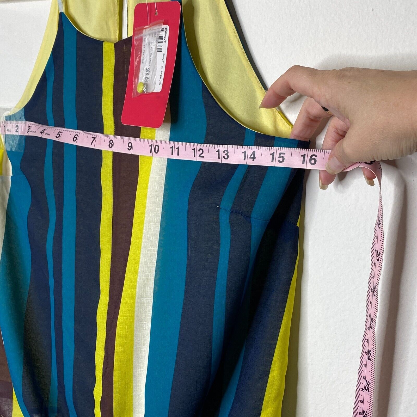 Other Sunday In Brooklyn Teal Multicolor Stripe Front Tie Top XS Size XS / US 0-2 / IT 36-38 - 10 Thumbnail