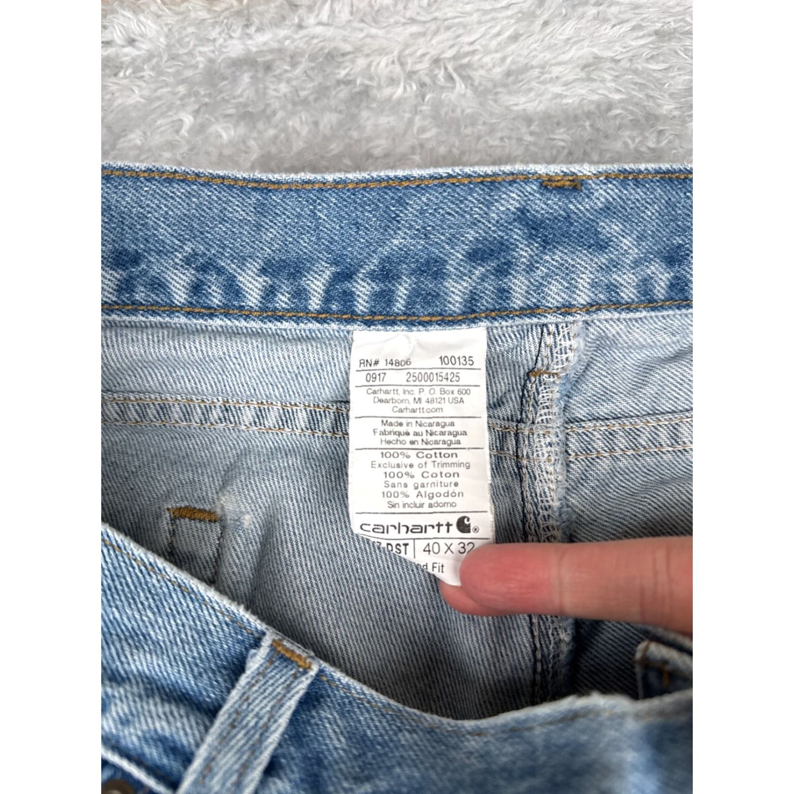 Carhartt Carhartt Jeans Adult 40 Blue Denim Relaxed Fit 100% Cotton Straight 37x30 Jeans Size US 40 / EU 56 - 6 Thumbnail