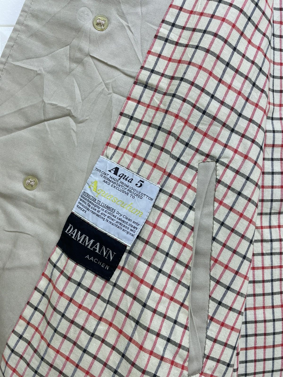 Aquascutum × Designer × Other 💥Aquascutum Trench Coat Checked Lining Jacket Size US M / EU 48-50 / 2 - 6 Thumbnail