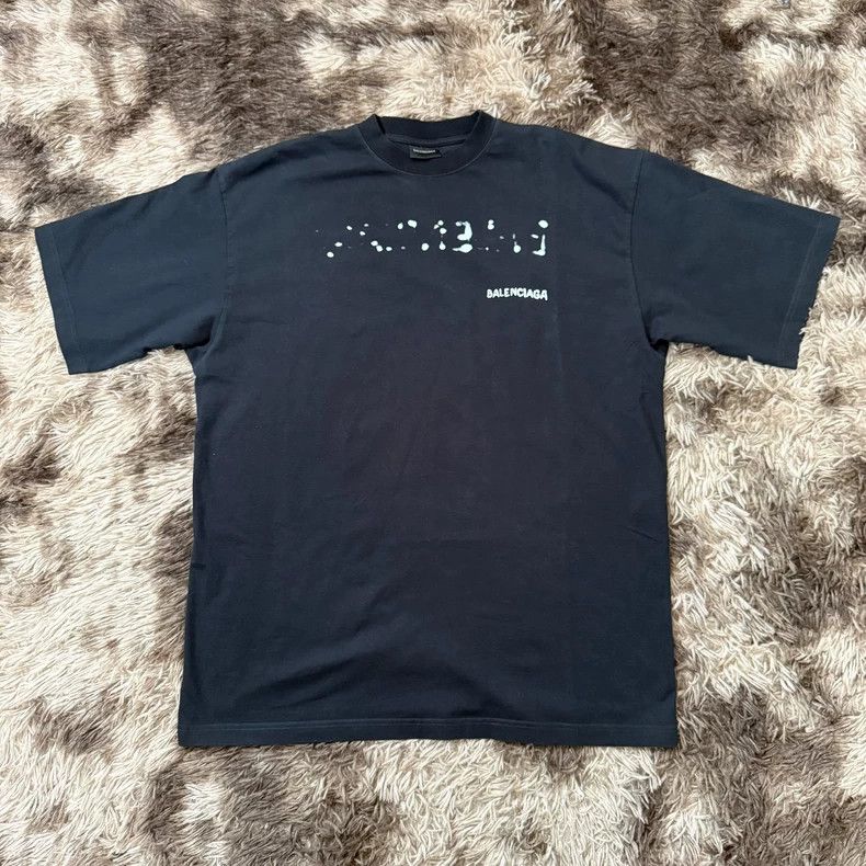 Balenciaga 23SS Graffiti Logo Short Sleeve T-Shirt