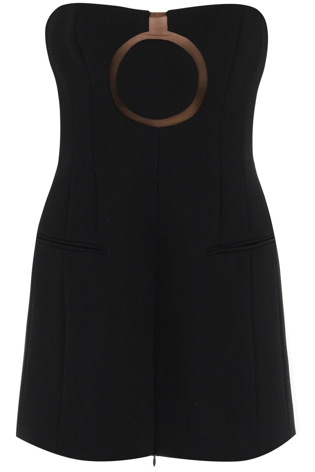 Salvatore Ferragamo FERRAGAMO Bustier Mini Dress With Tulle Insert Size S / US 4 / IT 40 - 1 Thumbnail